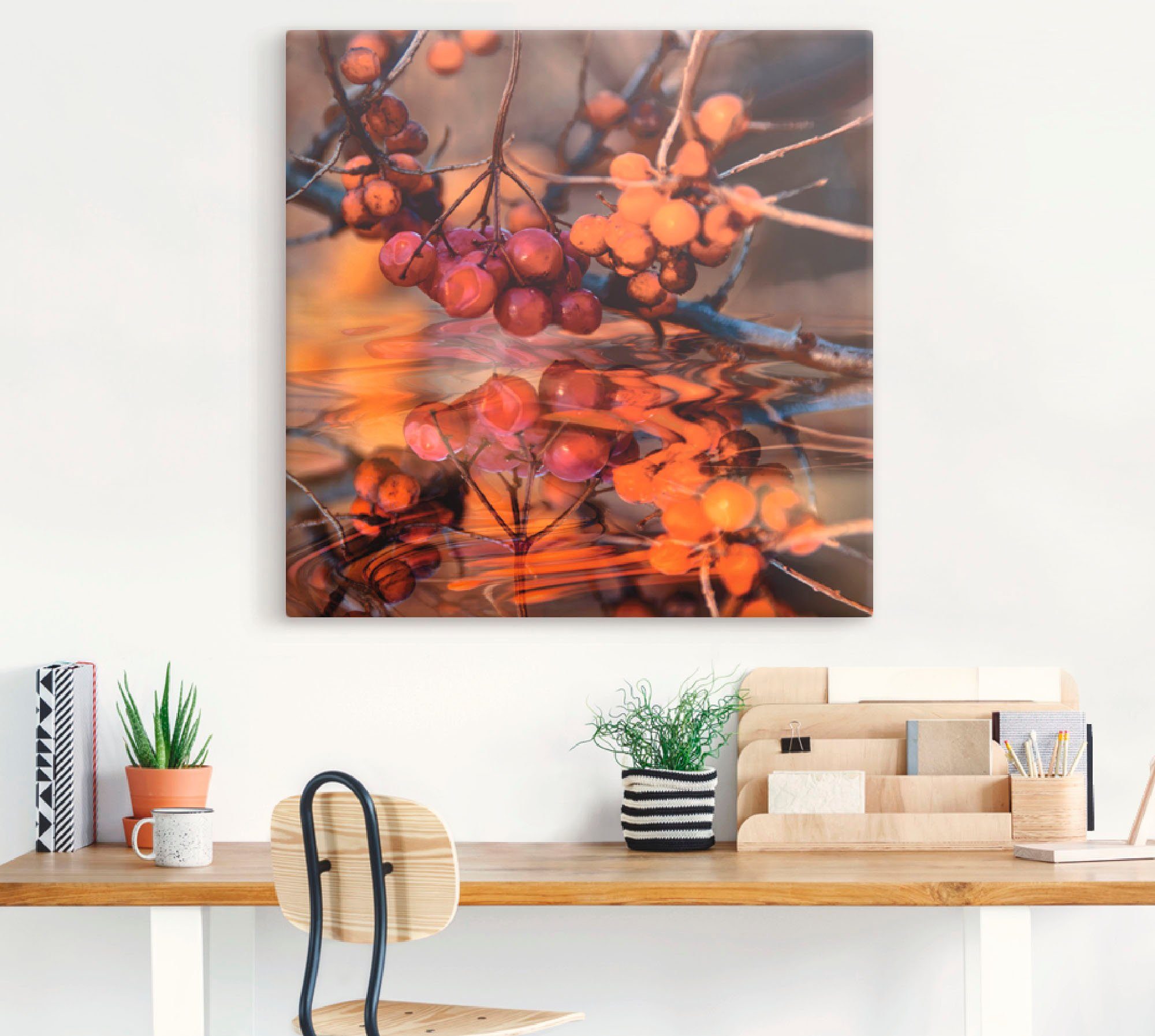 Artland Artprint op linnen Rode bessen - Wilde Bessen