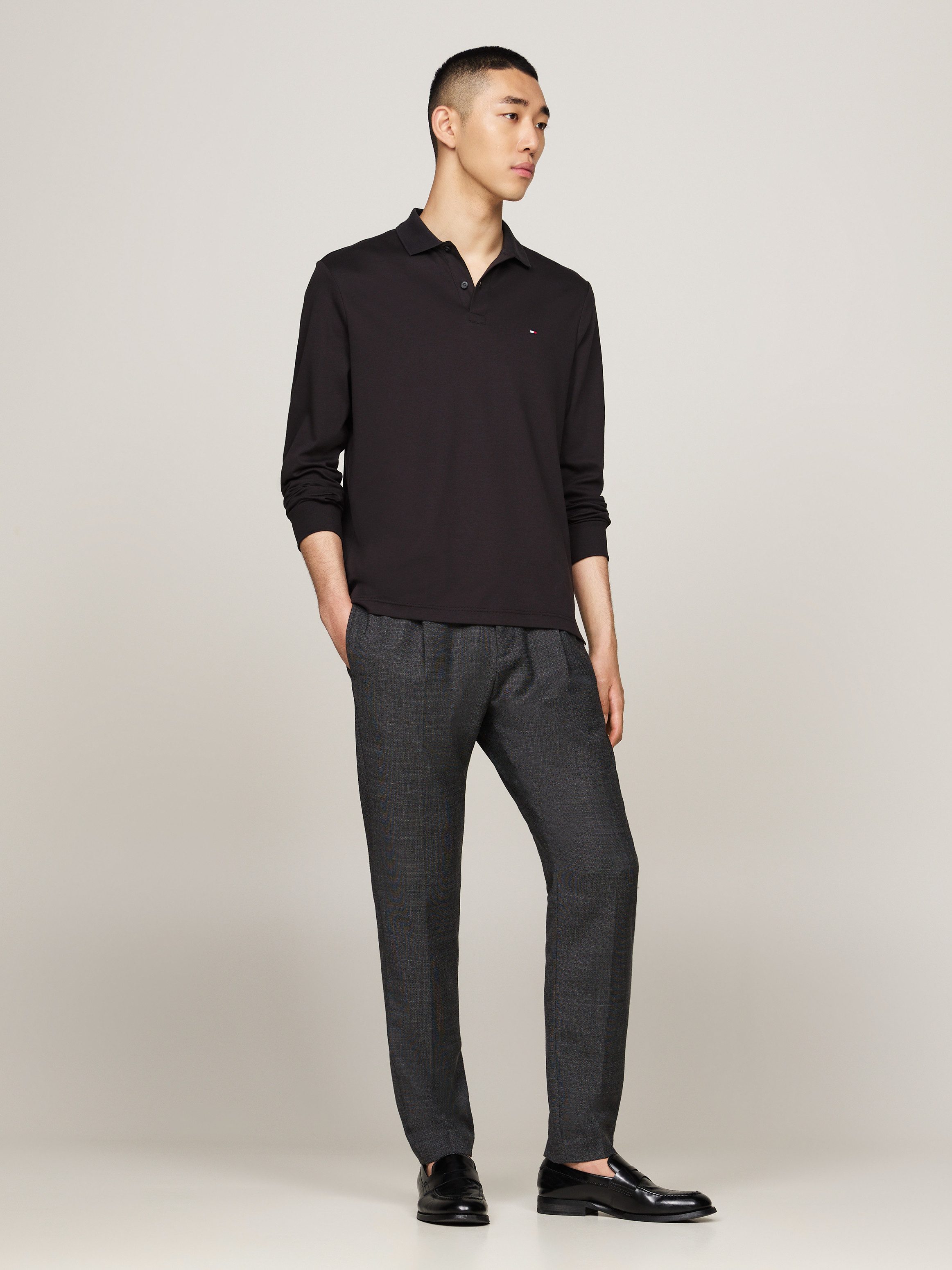 Tommy Hilfiger Poloshirt met lange mouwen L S LIQUID COTTON REG POLO