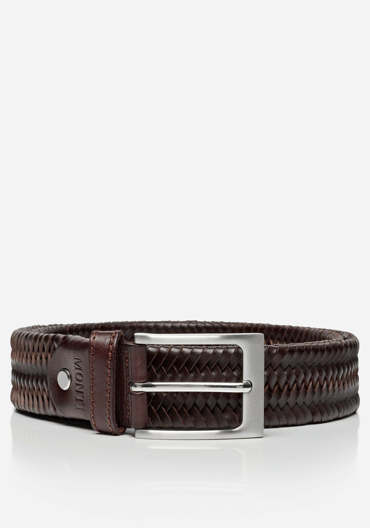 MONTI Gevlochten riem Rio 3,5 cm breed, elastisch leer vlechtband, casual-business-sportief