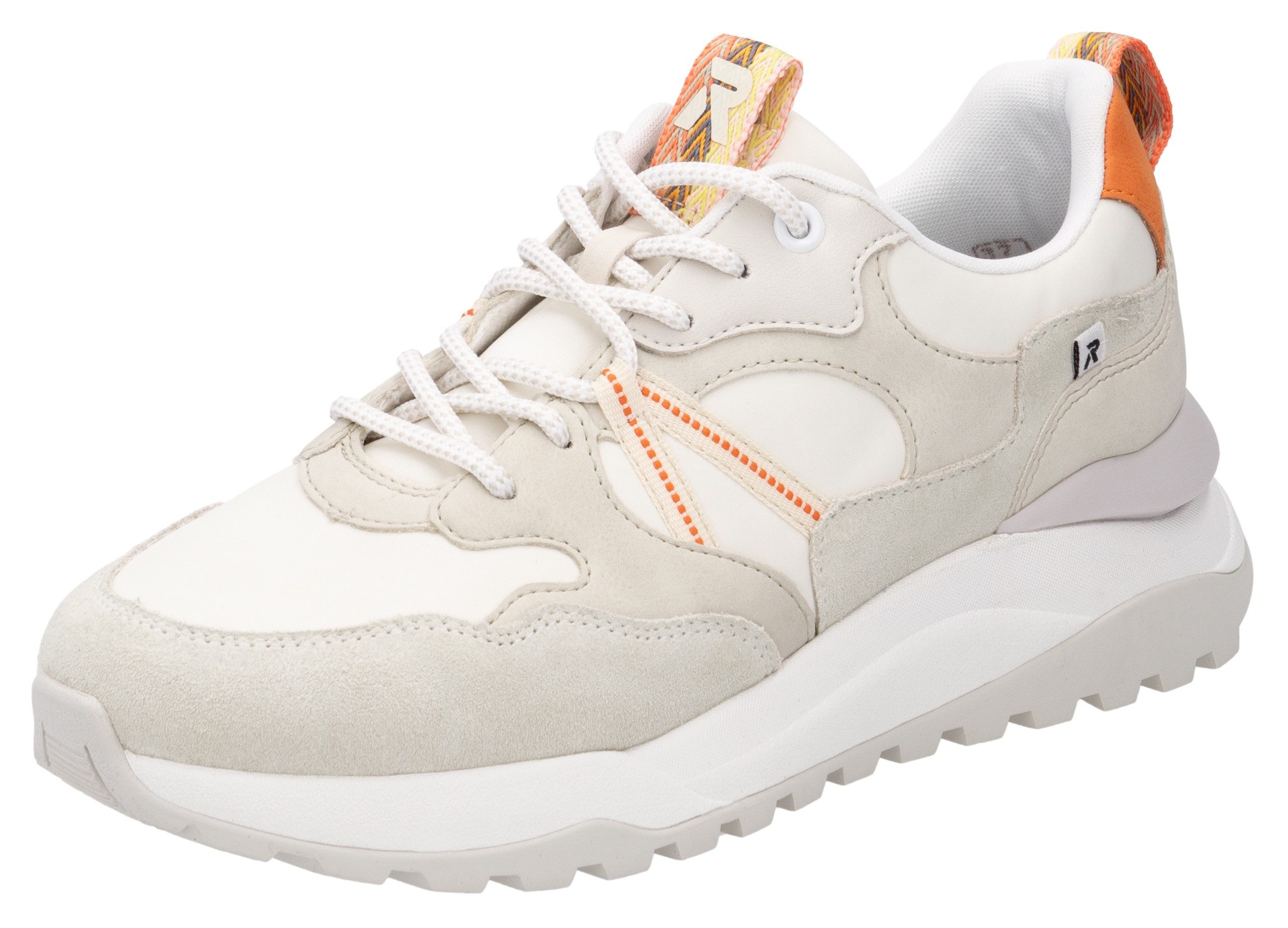 RIEKER Sport Sneakers met sleehak Bel Air vrijetijdsschoen, lage schoen, veterschoen met uitneembaar voetbed