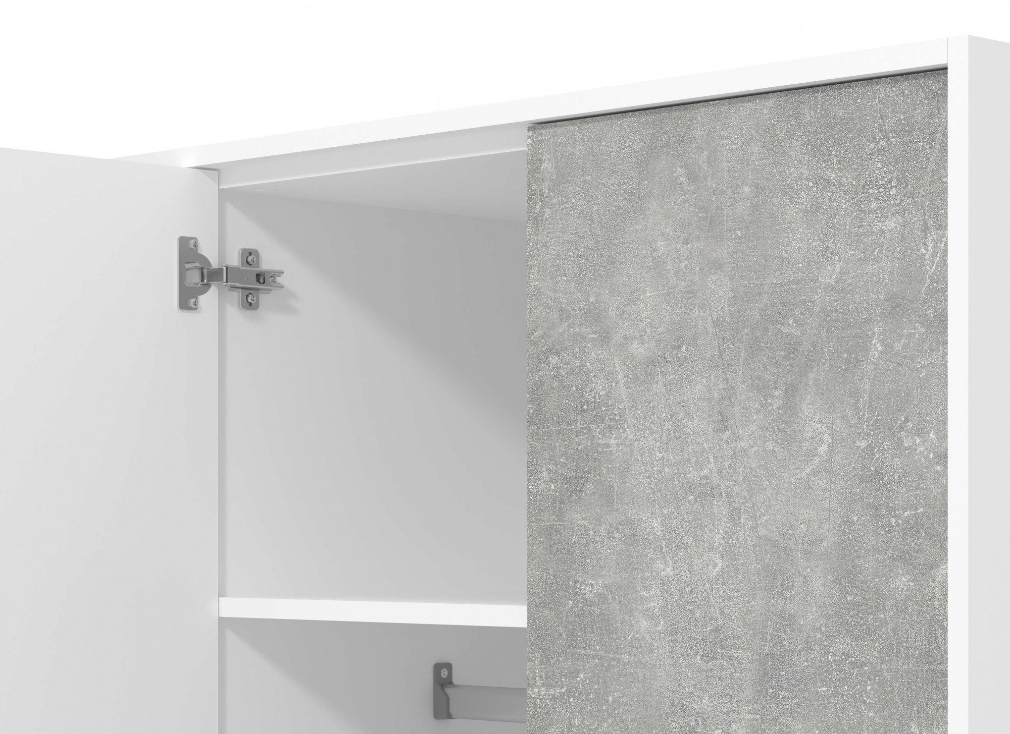 INOSIGN Kledingkast Varadero, 2 moderne kleurcombinaties met zwarte handgrepen met 1 spiegeldeur, in de breedtes 119 en 157 cm, fsc-gecertificeerd