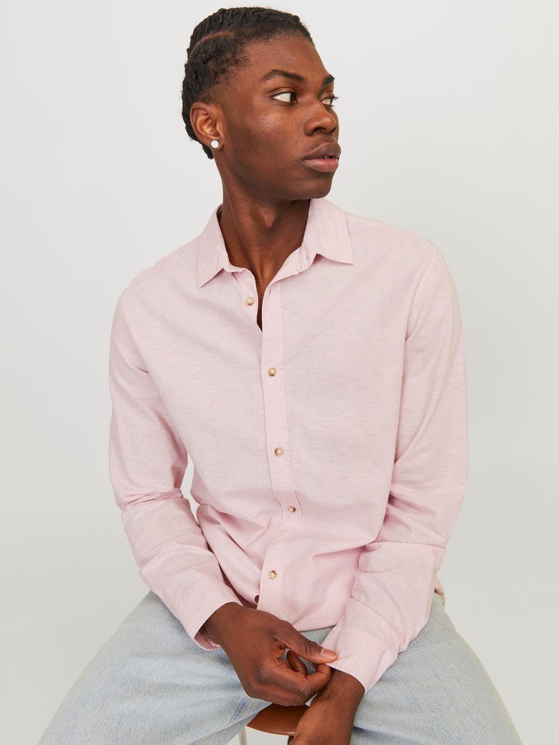 Jack & Jones Overhemd met lange mouwen JJESUMMER LINEN BLEND SHIRT LS SN