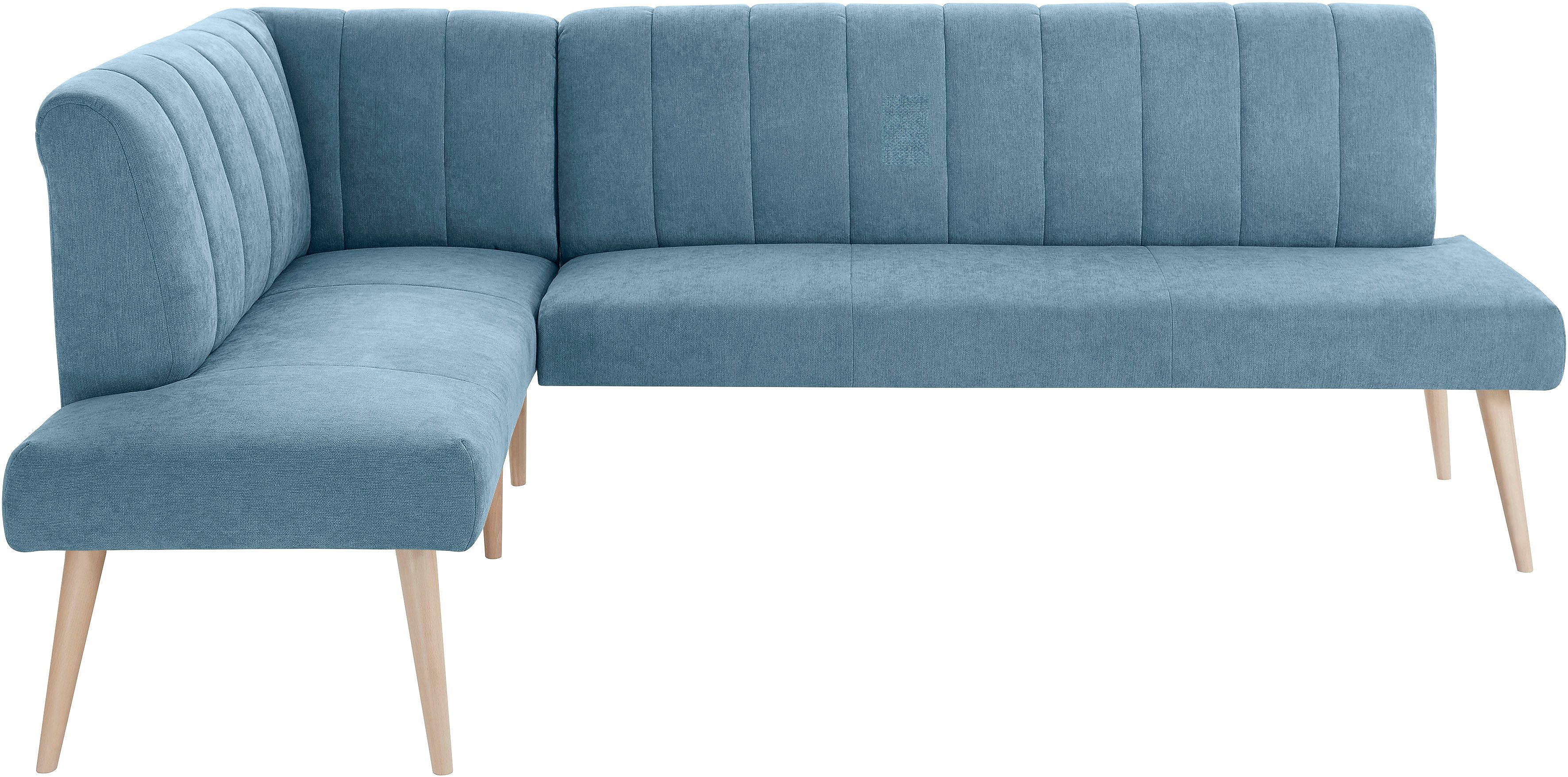 exxpo - sofa fashion Hoekbank Costa, moderne rugstikking, comfortabel en elegant, hoge houten voet