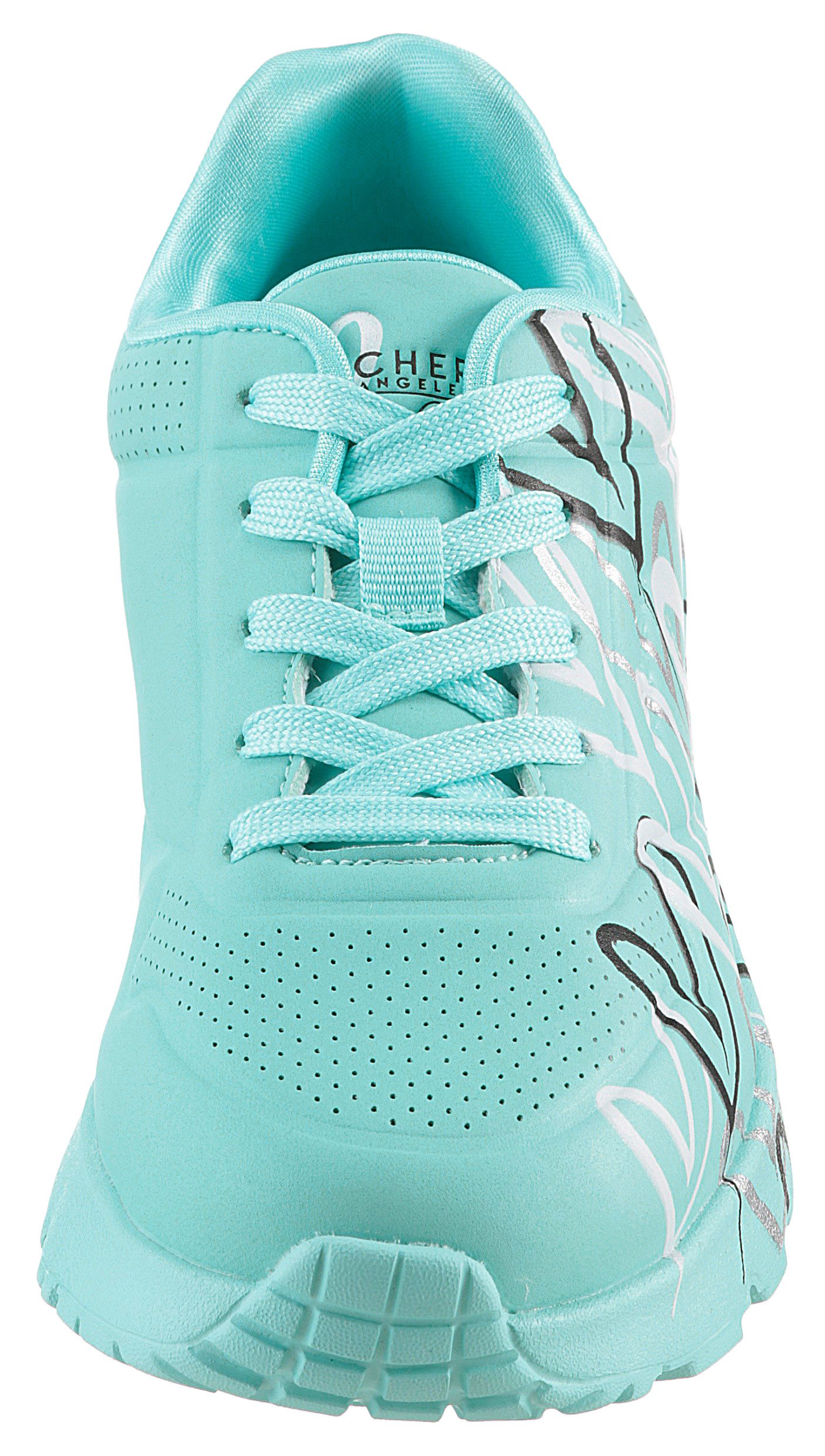 Skechers Sneakers UNO LITE-METALLIC LOVE , wedge-veterschoen, skech-air functie, maat sjabloon om te downloaden
