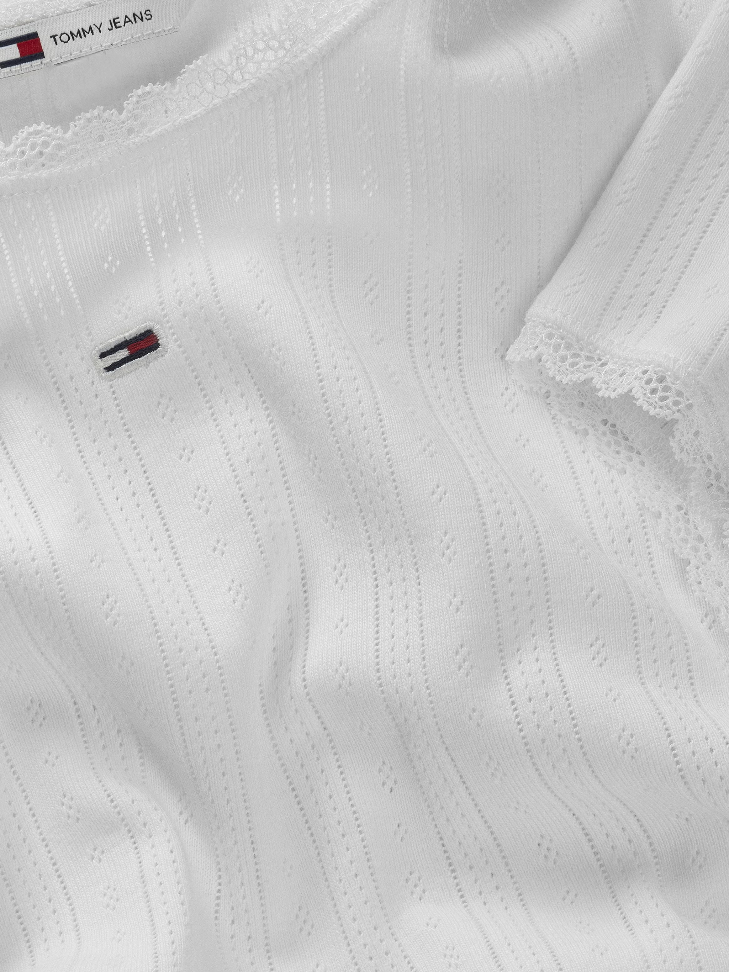 TOMMY JEANS T-shirt TJW SLIM POINTELLE RIB TEE
