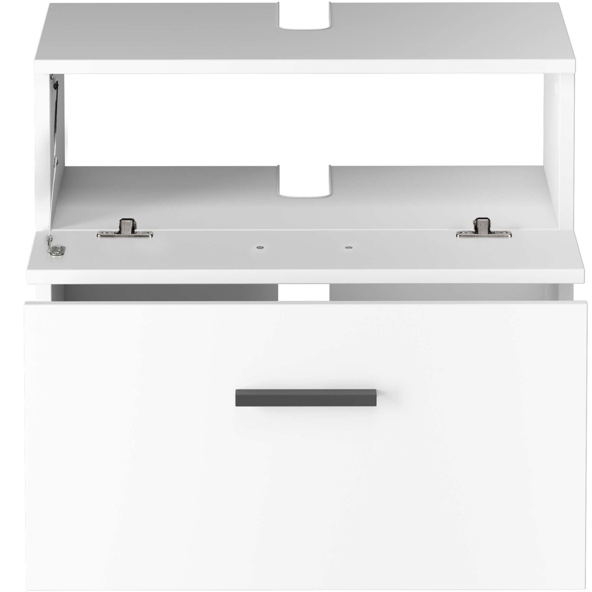 INOSIGN Wastafelonderkast Skara met klep en lade, zwarte grepen, breedte 60 cm, hoogte 55 cm