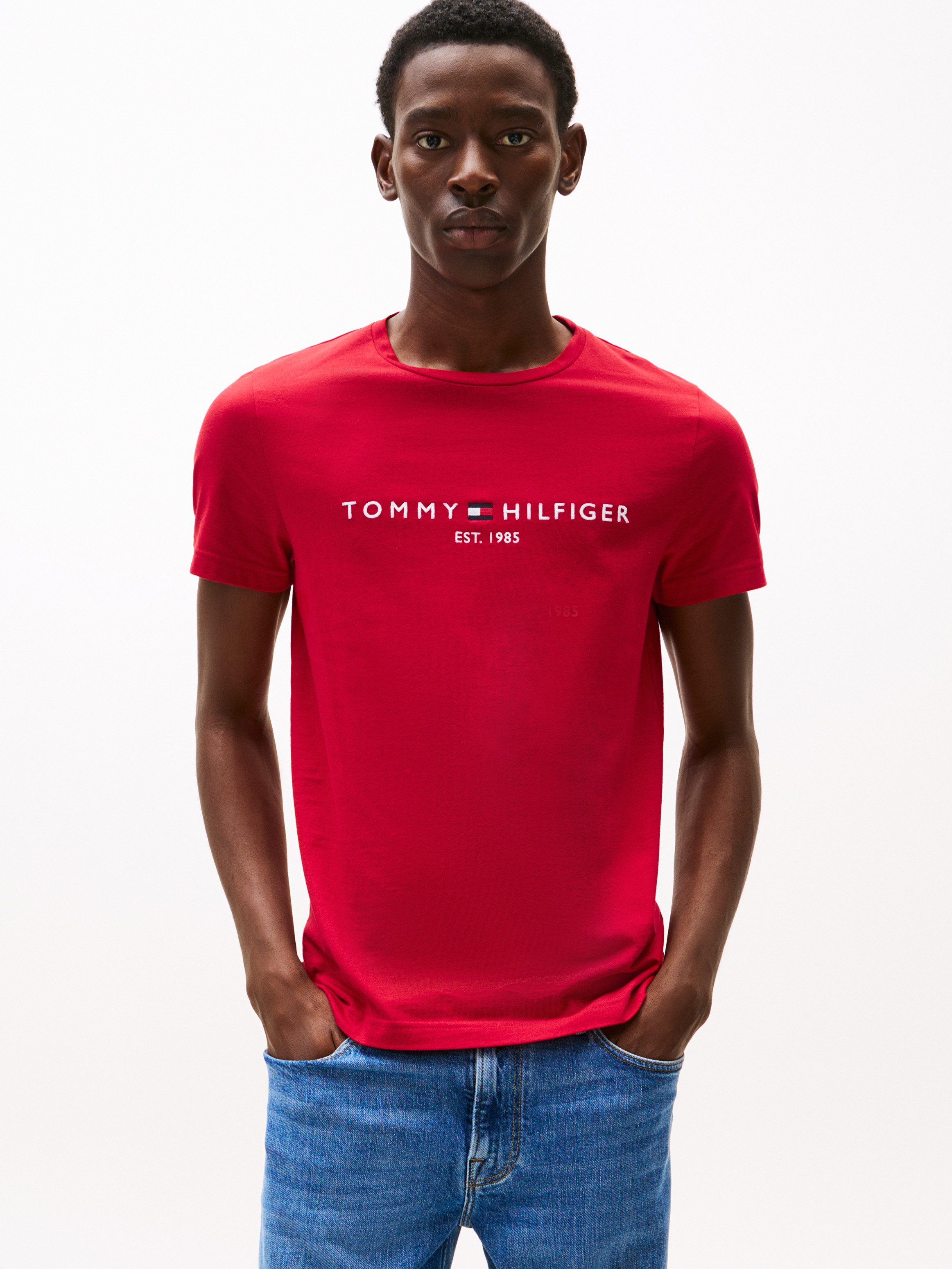 Tommy Hilfiger T-shirt Tommy Logo Tee van duurzaam katoen