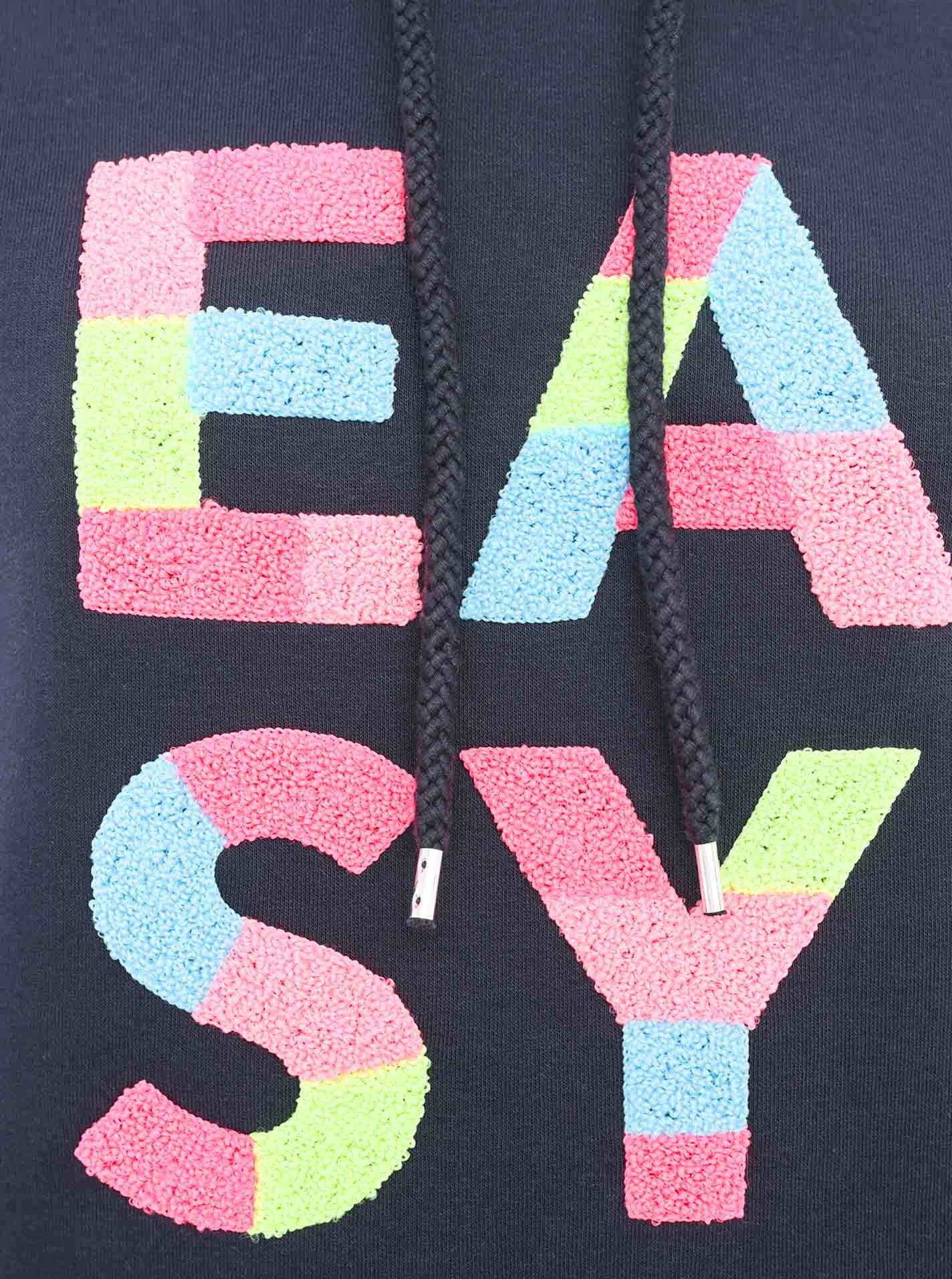 Zwillingsherz Hoodie Easy met kleurrijke easy tekst