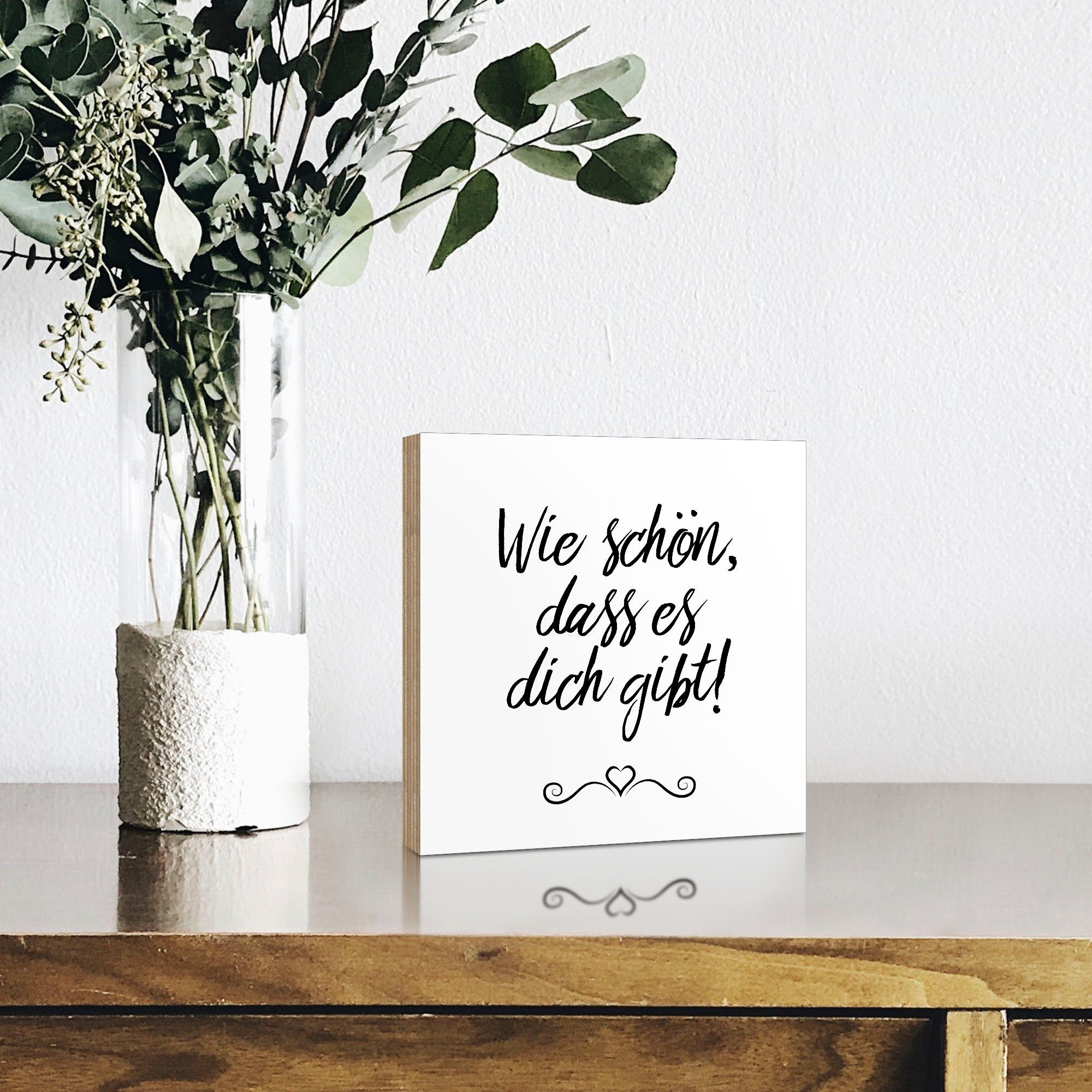Artland Artprint op hout Wat mooi dat je er bent