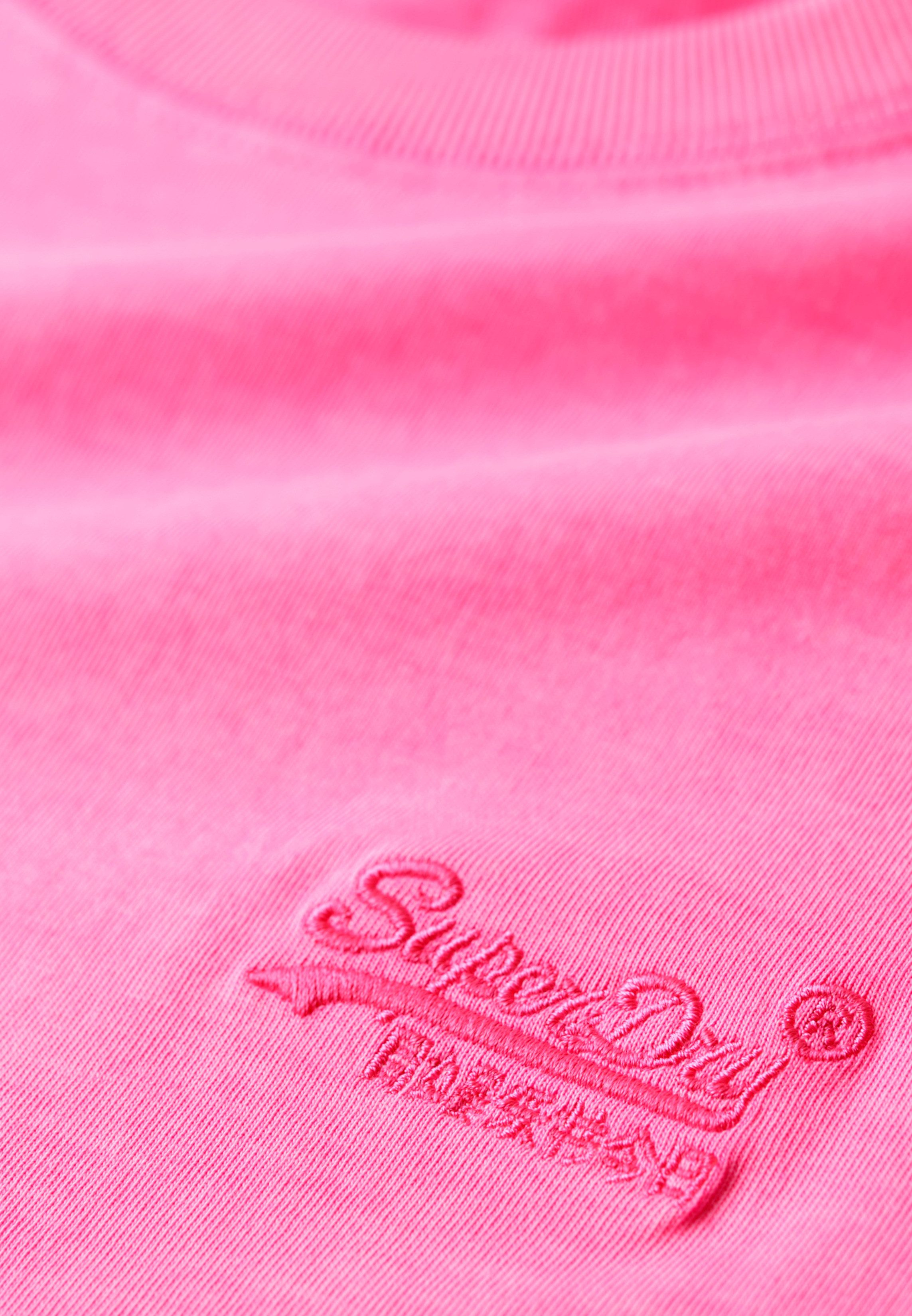 Superdry Shirt met ronde hals ESSENTIAL LOGO EMB NEON TEE