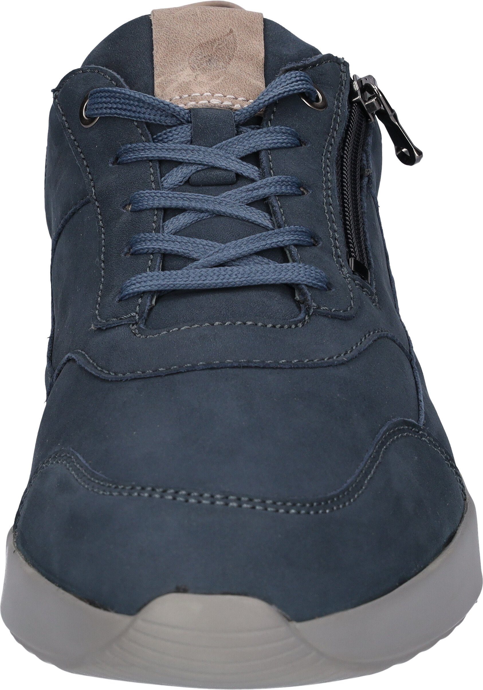 Waldläufer Sneakers K-Fabian met rits, h-breedte, vrijetijdsschoen, lage schoen, veterschoen
