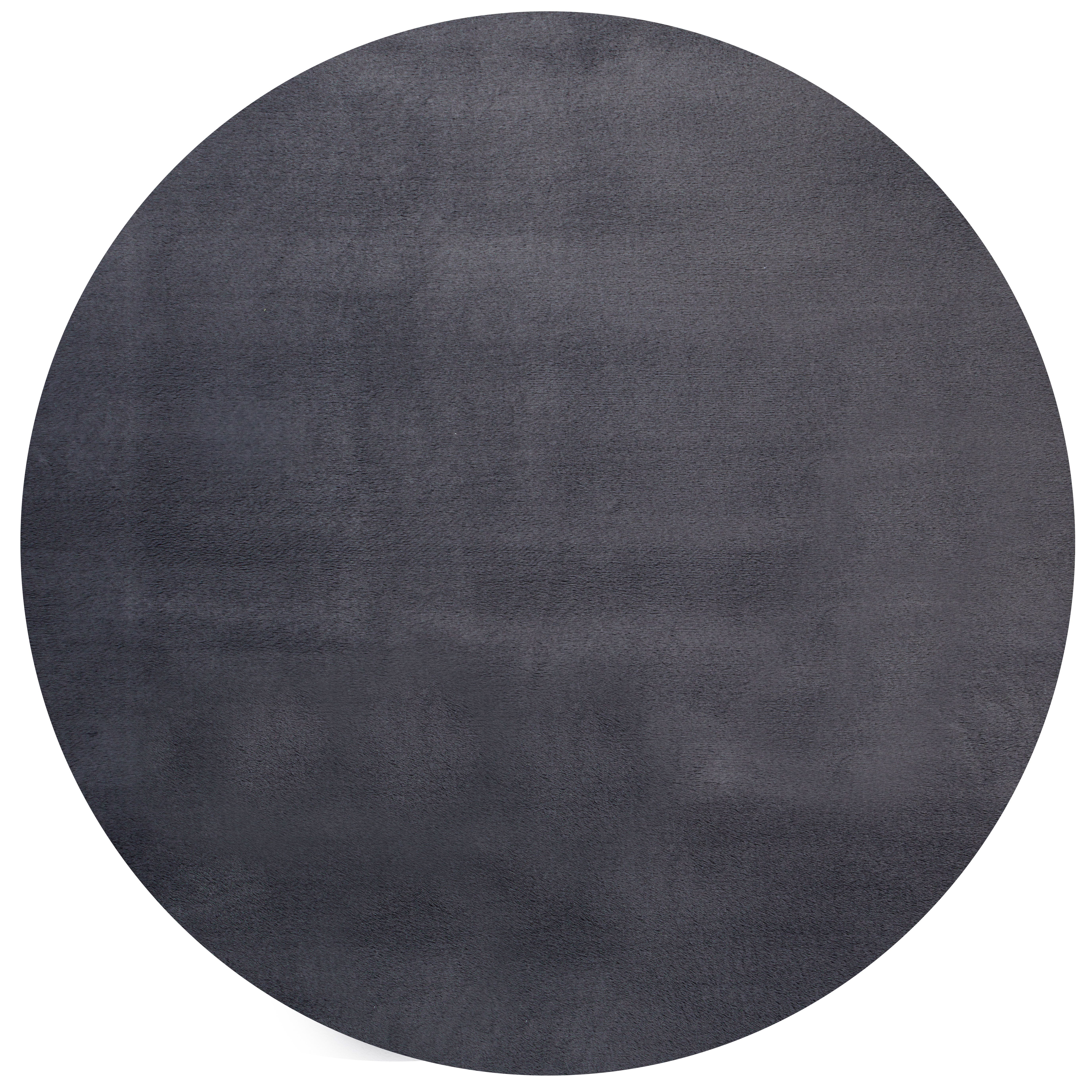 OTTO The carpet Vloerkleed Cosy Woonkamer tapijt bont-uitstraling wasbaar elegant moderne vloerkleden maat Ø 200 cm x 11 mm grijs