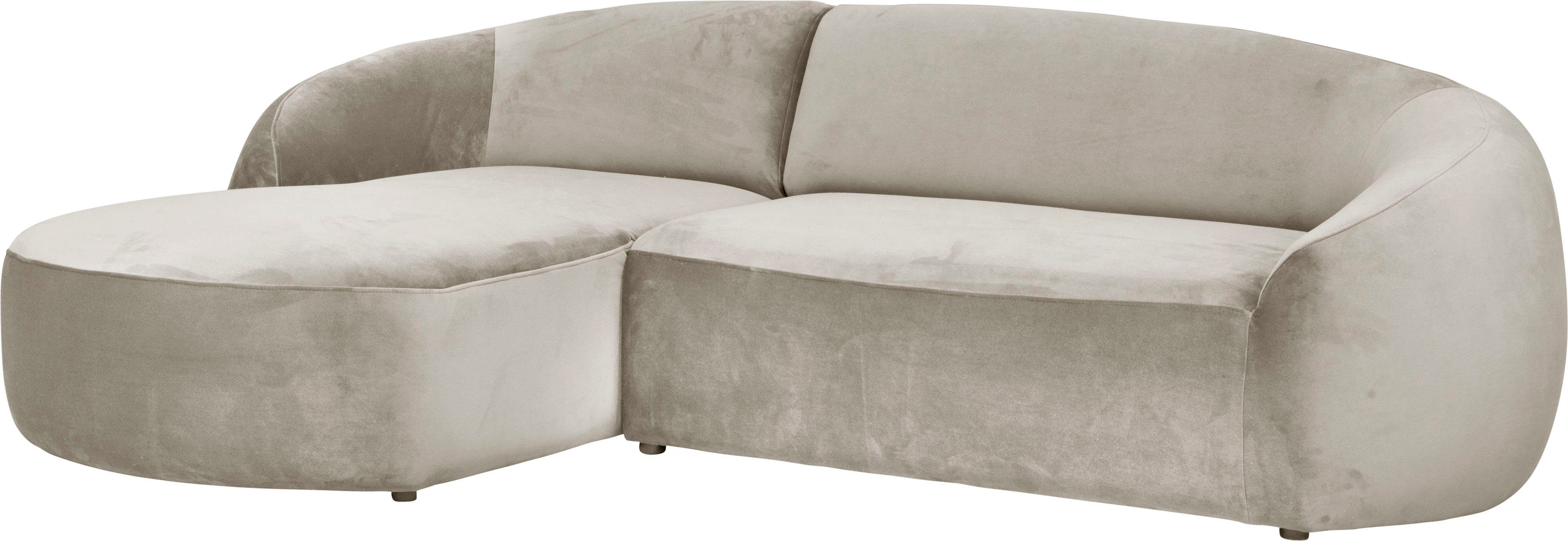 LeGer Home by Lena Gercke Hoekbank YANI, L-vorm, designbank, organische vorm, afmetingen B/D/H: 255/170/81 cm
