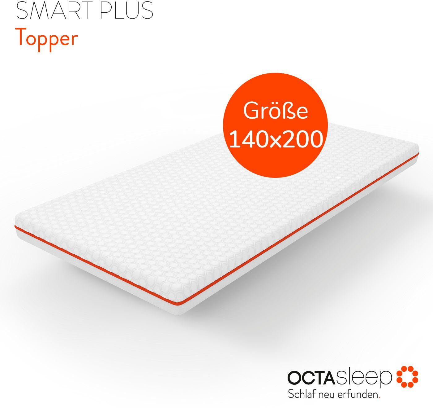 OCTAsleep Topmatras Octasleep Smart Plus topper, 90x200 cm, 140x200 cm en andere maten (1 stuk)