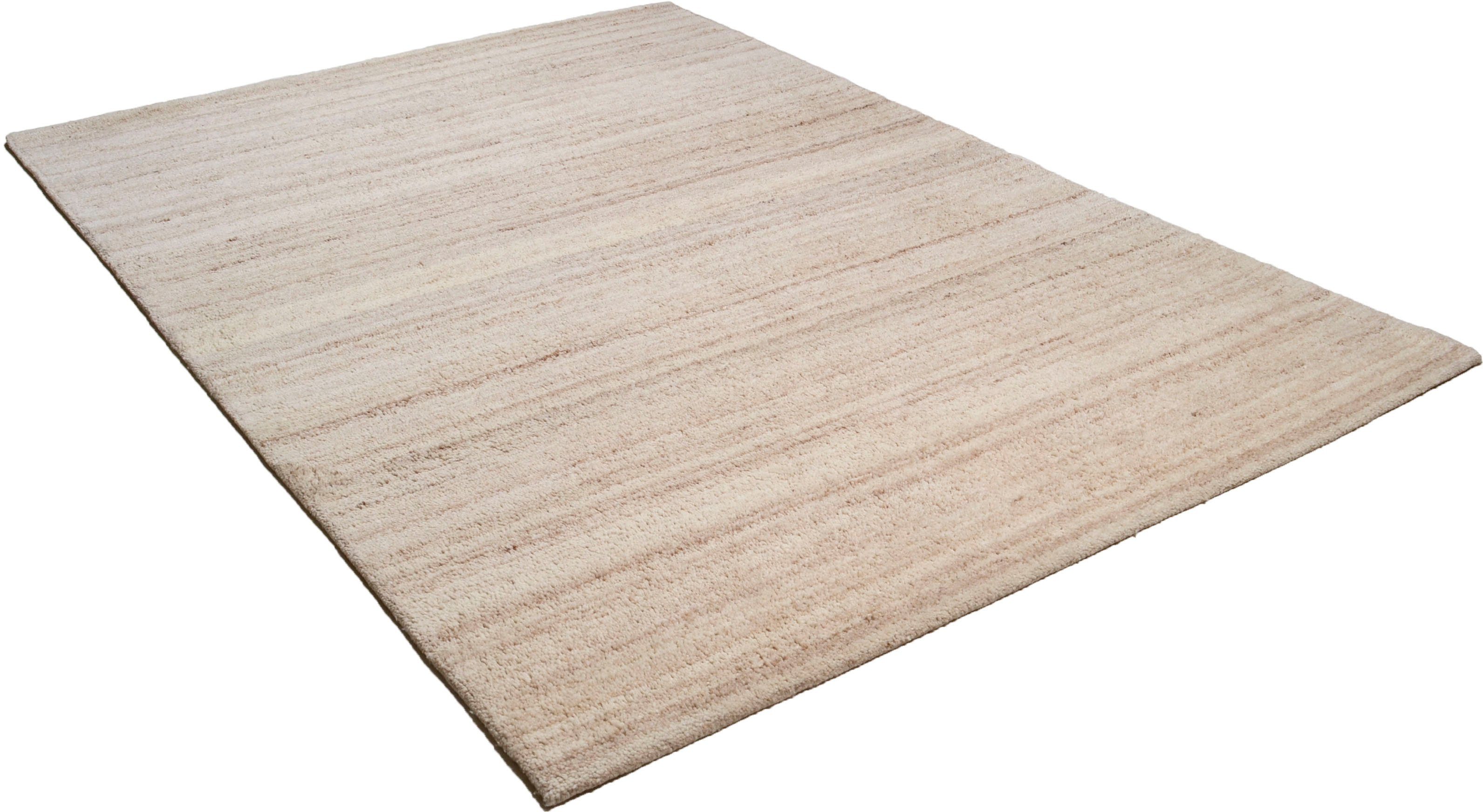 THEKO Wollen kleed Royal Berber Uni Berber-look, zuivere wol, ideaal in de woonkamer & slaapkamer wollen vloerkleden maat 60 cm x 90 cm x 18 mm