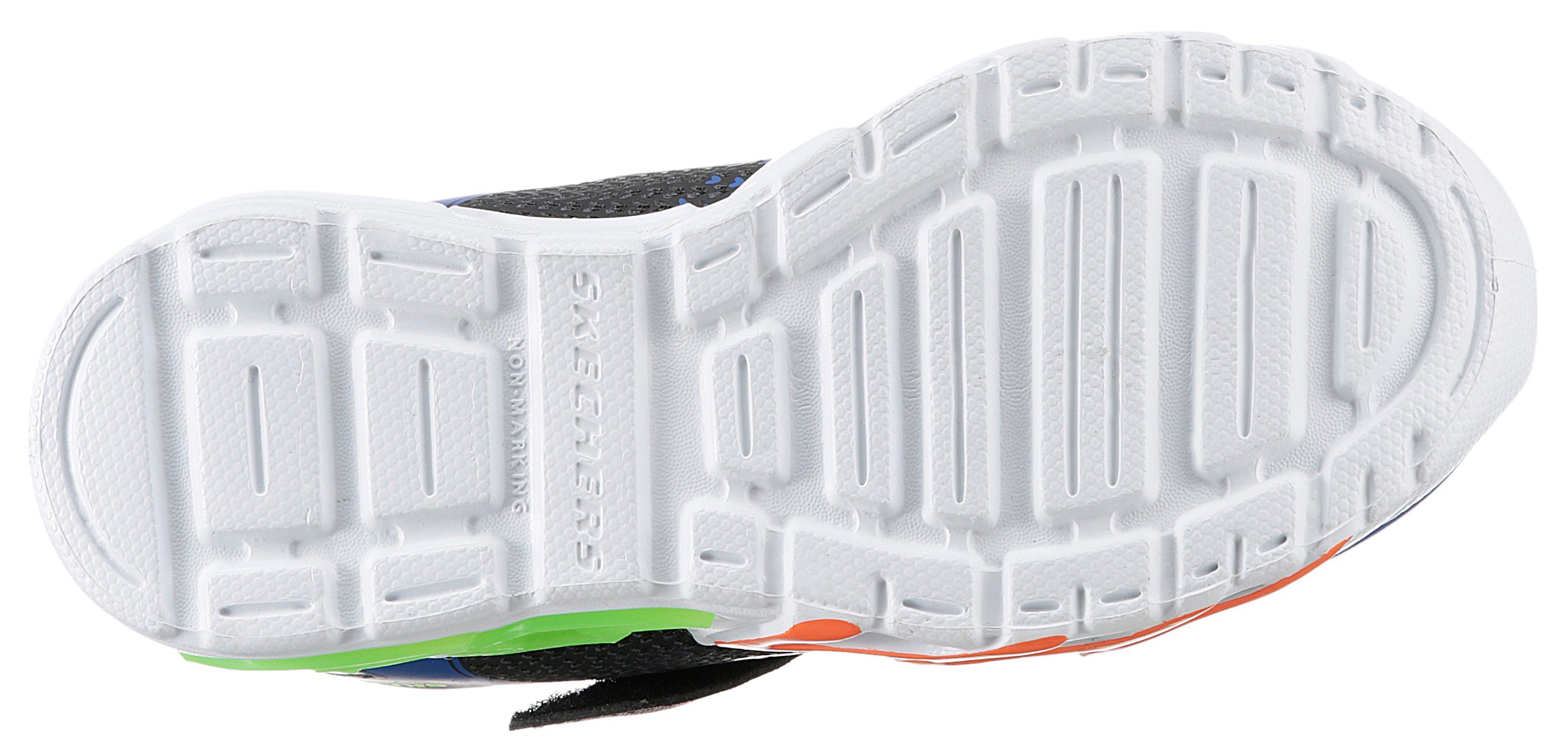 Skechers Slip-on sneakers FLEX-GLOW 3.0 , sneaker, klittenbandschoen, kinderschoen met opvallende zool