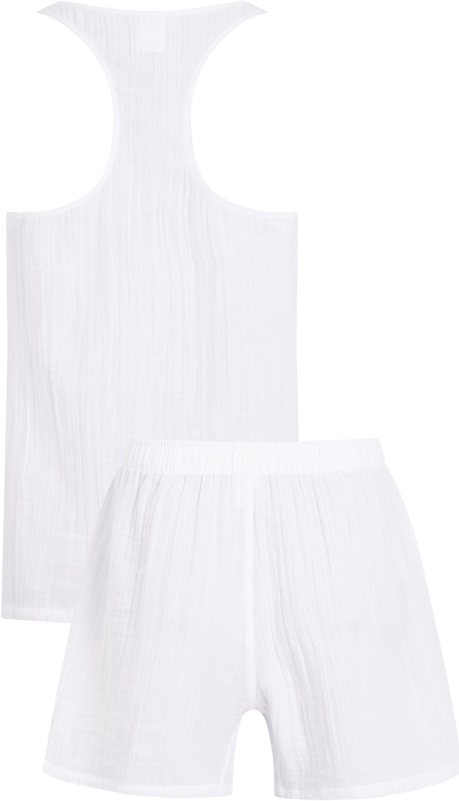 Calvin Klein Pyjama SLEEVELESS SHORT SET met merklabel in de taille (set, 2-delig)