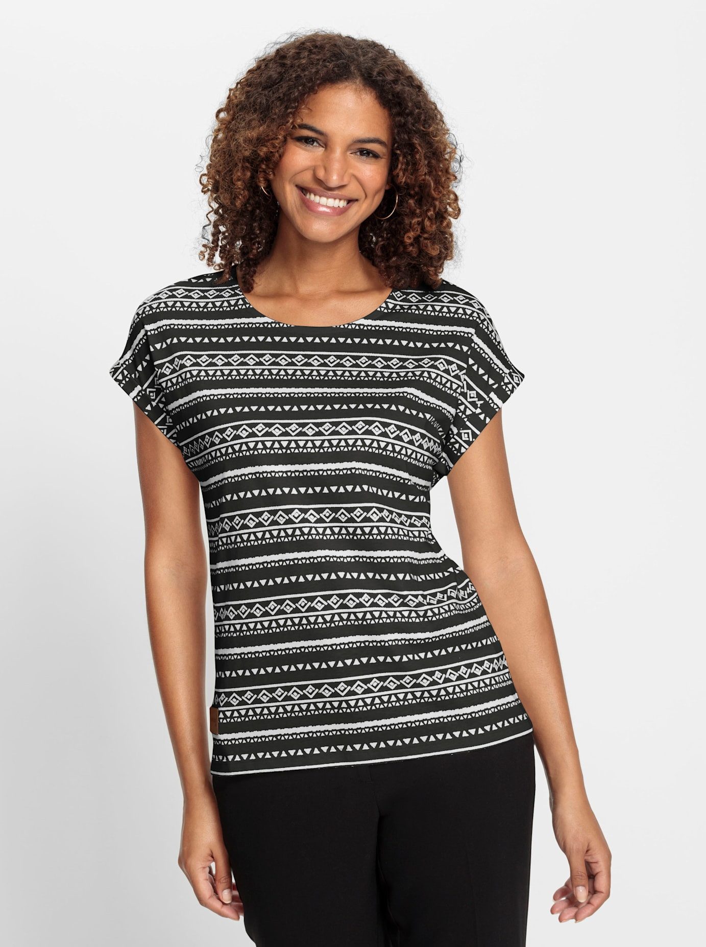Casual Looks Shirt met print (1-delig)