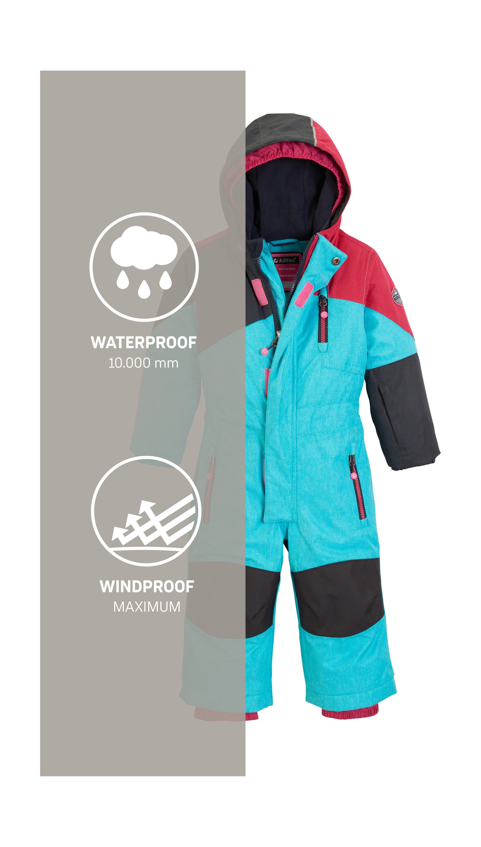 Killtec Skipak Kesley Mini Skioverall, wind- en waterdicht, fleece binnenin