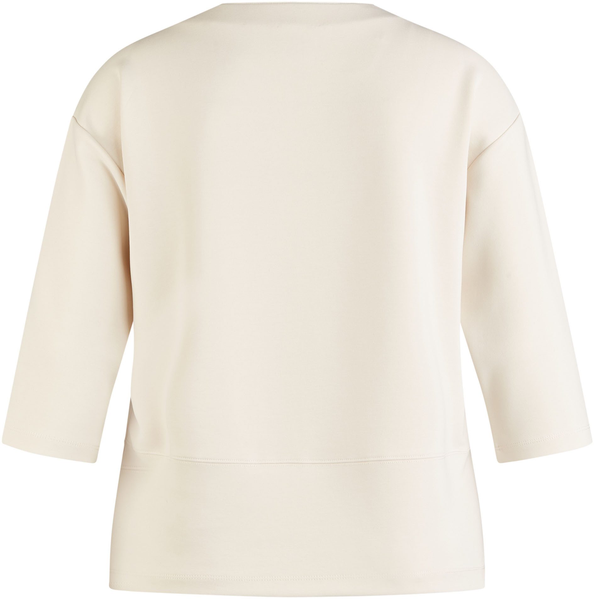 Rabe Shirt met 3/4 mouwen met v-split en contrastnaden