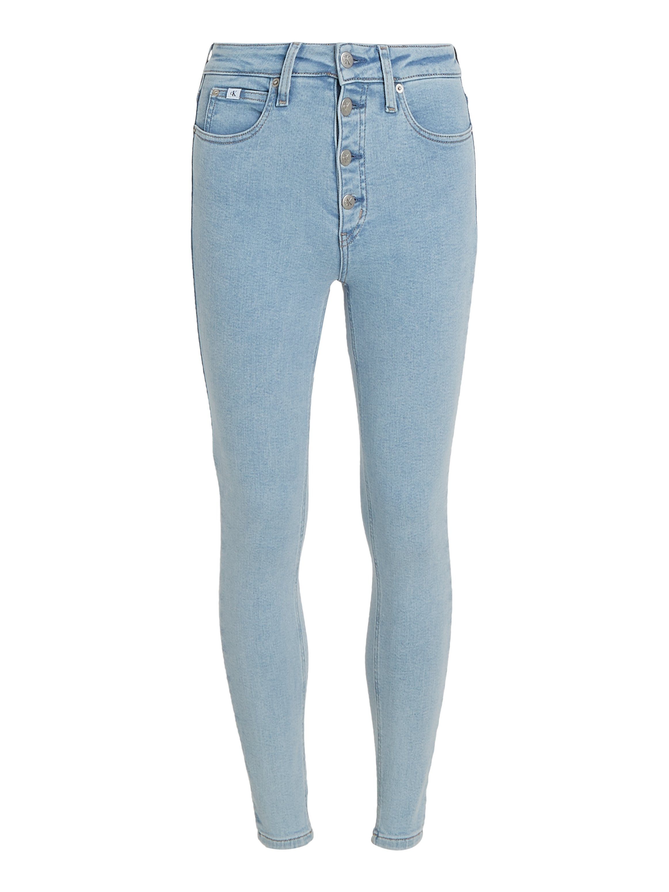 Calvin Klein Skinny fit jeans HIGH RISE SUPER SKINNY ANKLE in een klassiek 5-pocketsmodel
