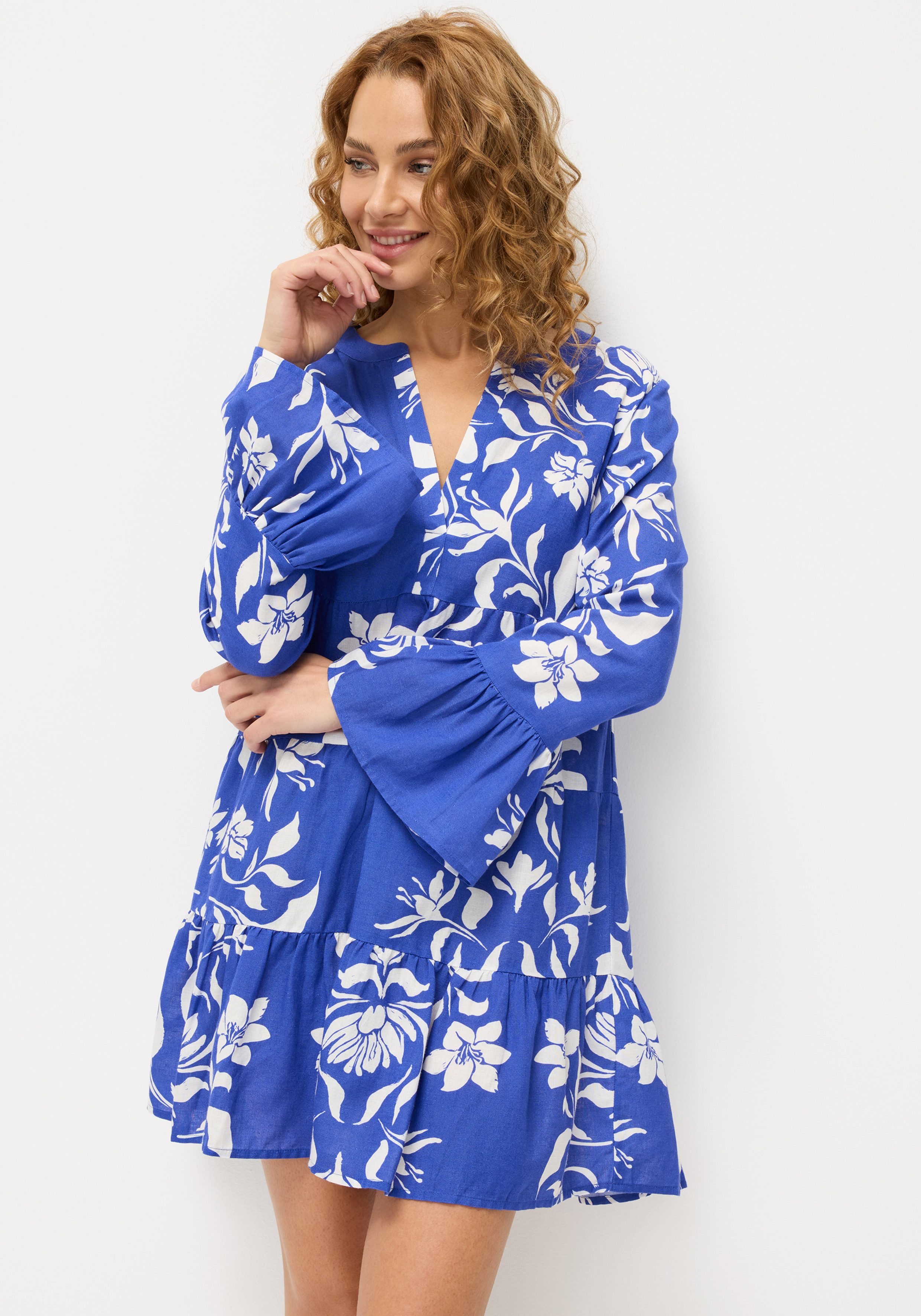 Lascana Lange blouse dames lange blouses maat 44/46 blauw