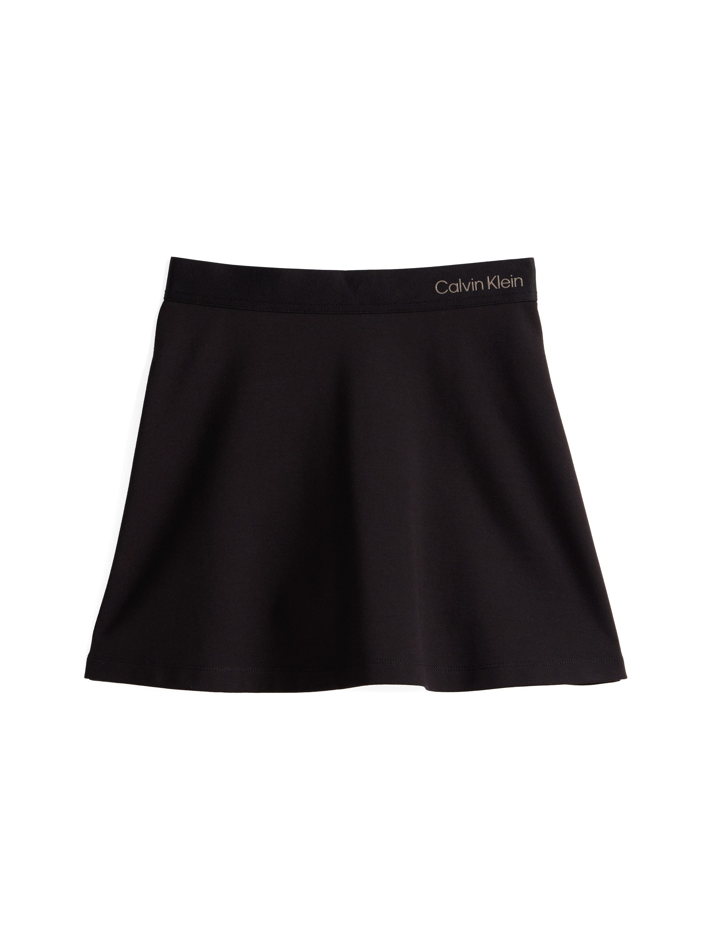Calvin Klein Minirok LOGO TAPE FLARE PUNTO SKIRT voor kinderen tot 16 jaar, met elastische tailleband