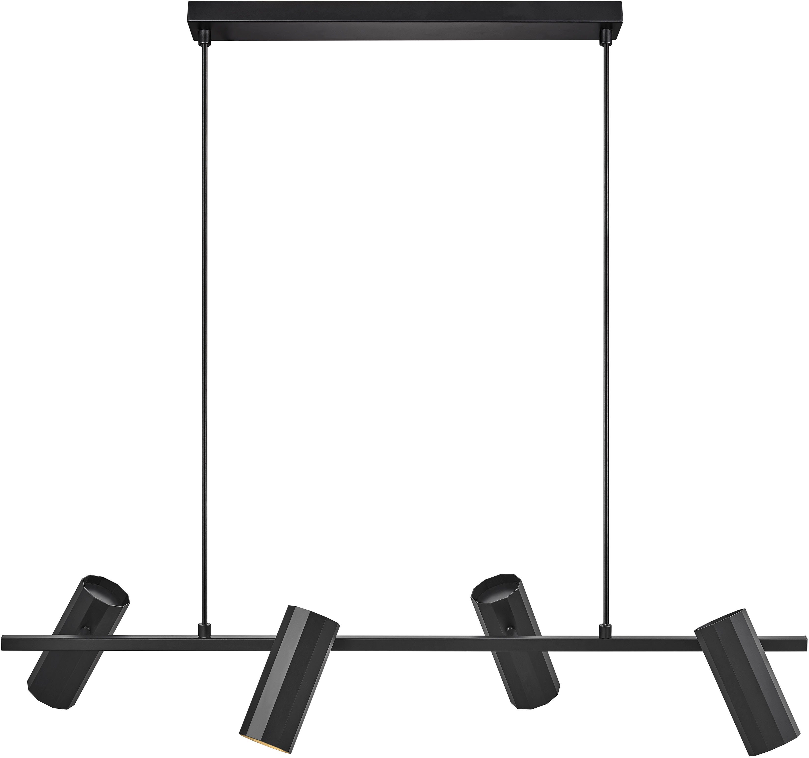 Nordlux Hanglamp Alanis Minimalistisch ontwerp, 10-zijdig profiel, matte messing-look (1 stuk)