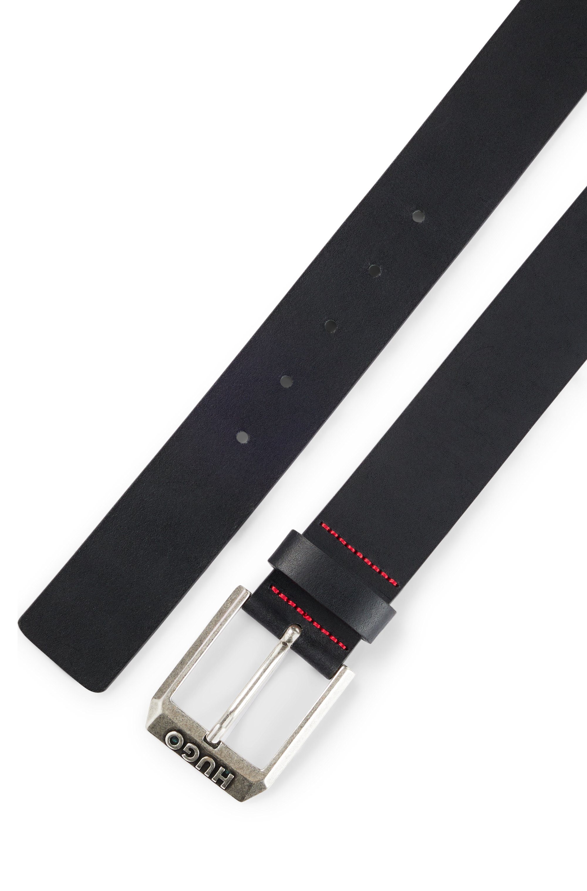 HUGO Leren riem Gelio Sz40 Met merkembleem van HUGO