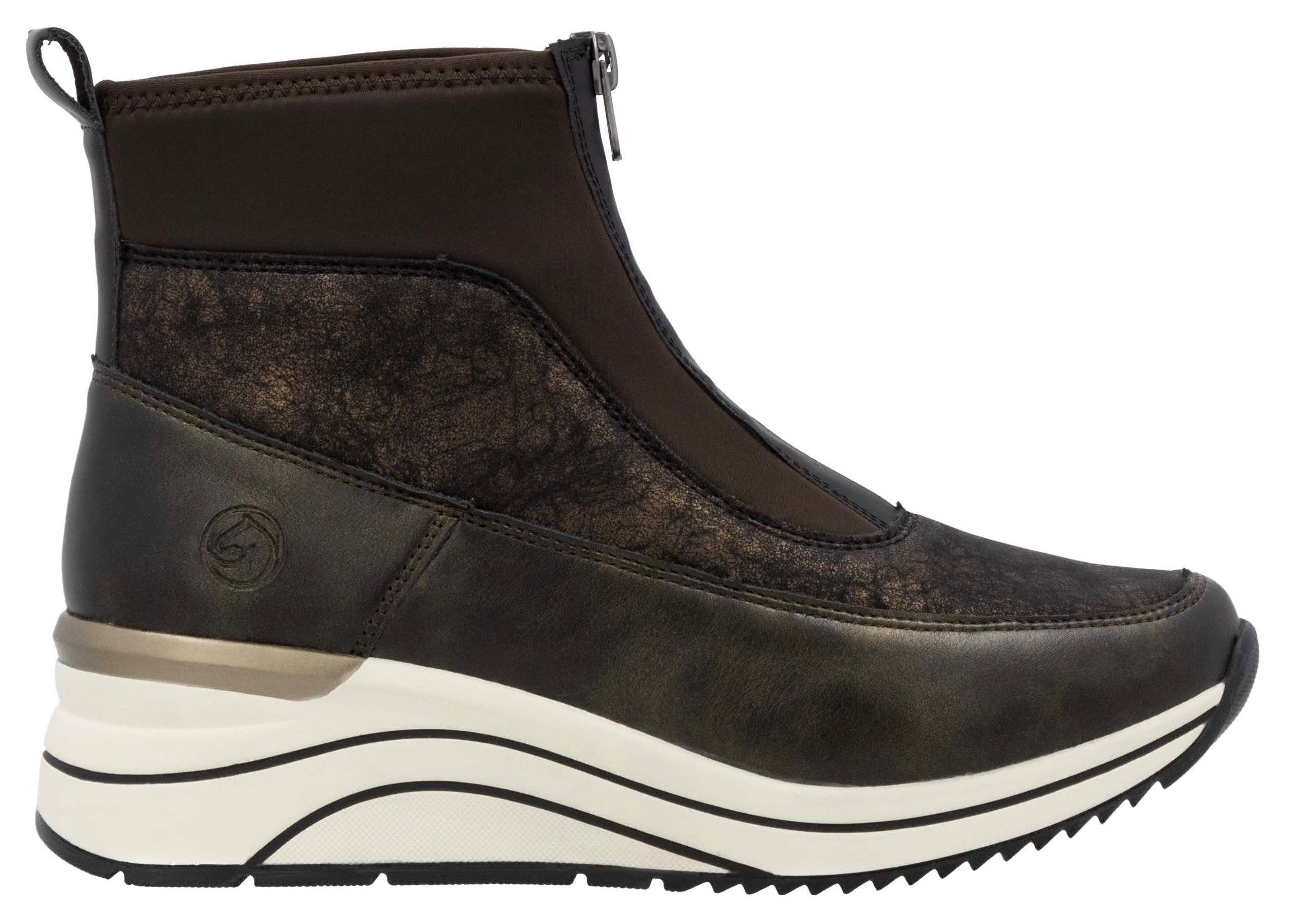 Remonte Sneakers met sleehak instaplaarzen, vrijetijdsschoenen, high-top sneakers, voorrits