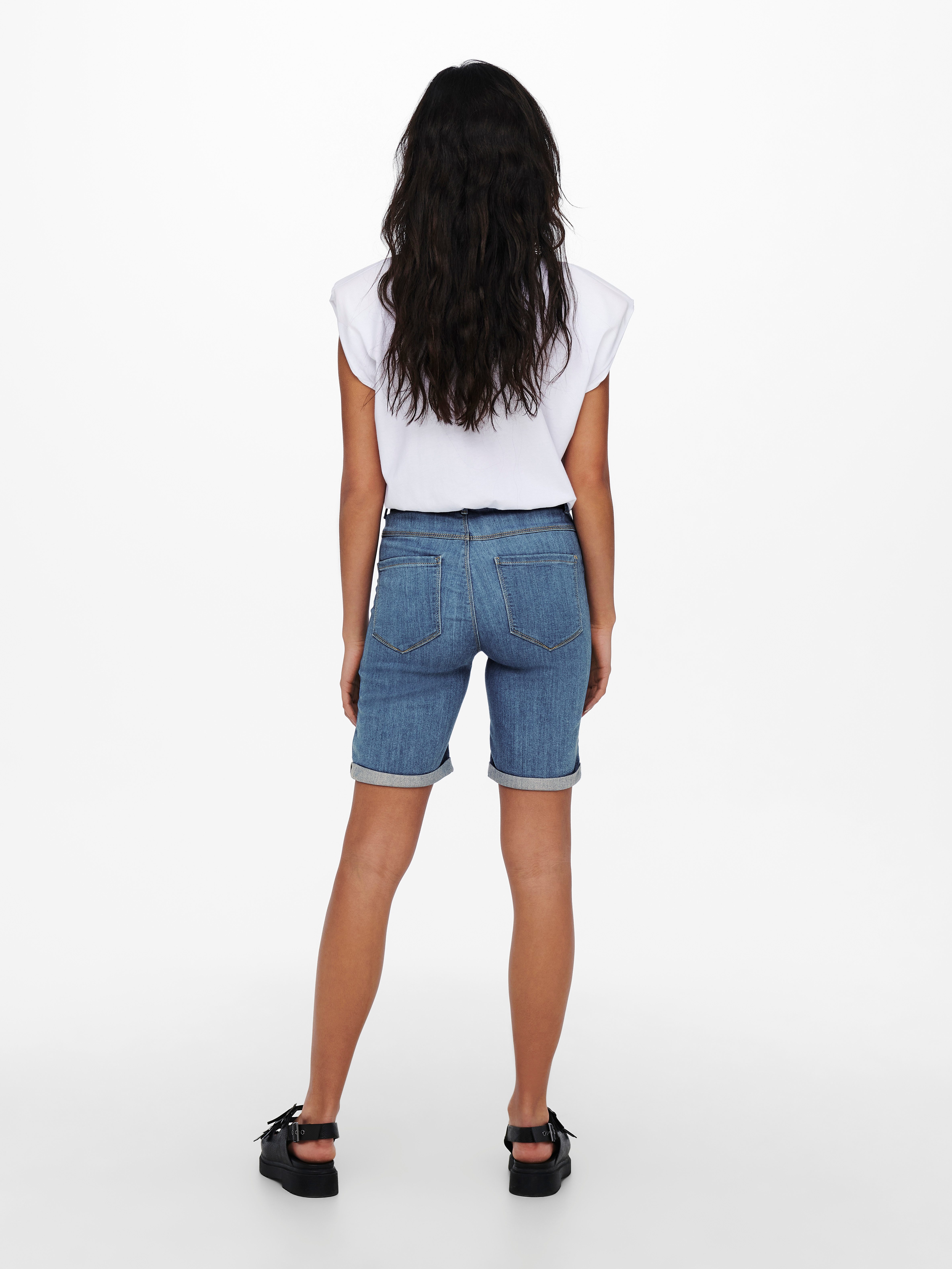Only Jeansshort ONLRAIN LIFE MID LONG DNM SHORTS NOOS