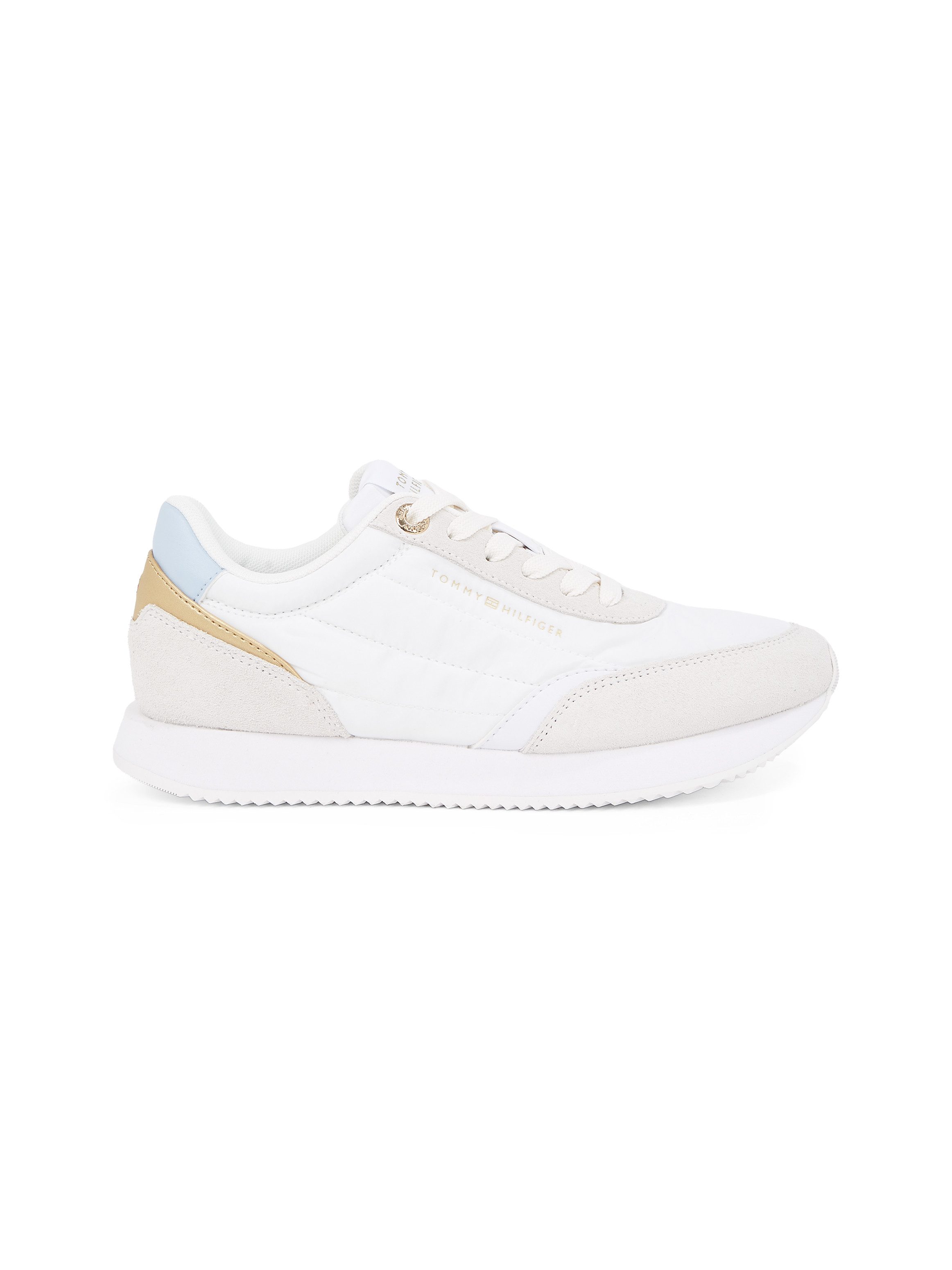 Tommy Hilfiger Plateausneakers ESSENTIAL RUNNER vrijetijdsschoen, lage schoen, veterschoen met contrastafwerkingen