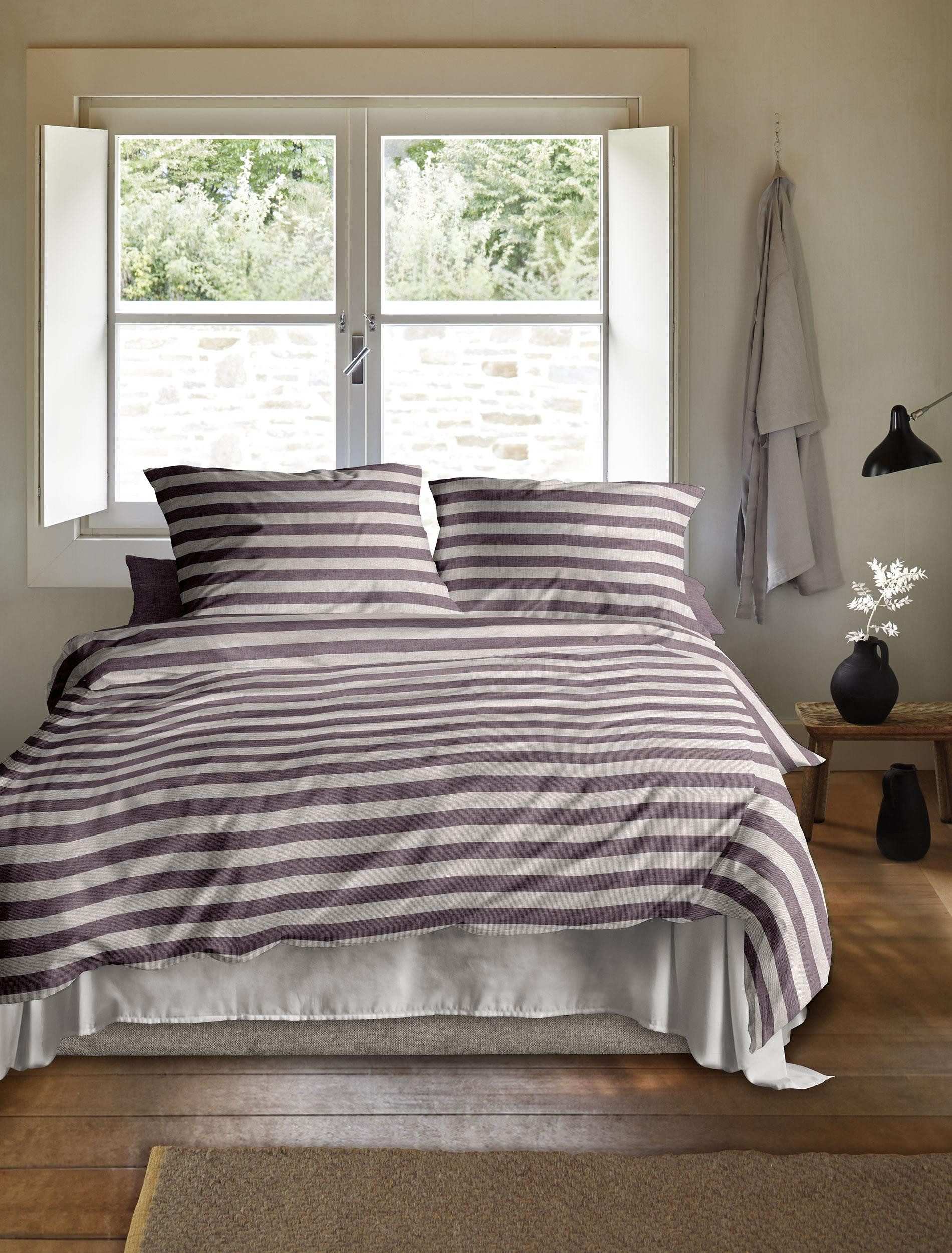Irisette Beddengoed Wave-HK 8559 aansluitend en ademend dekbedovertrekken paars