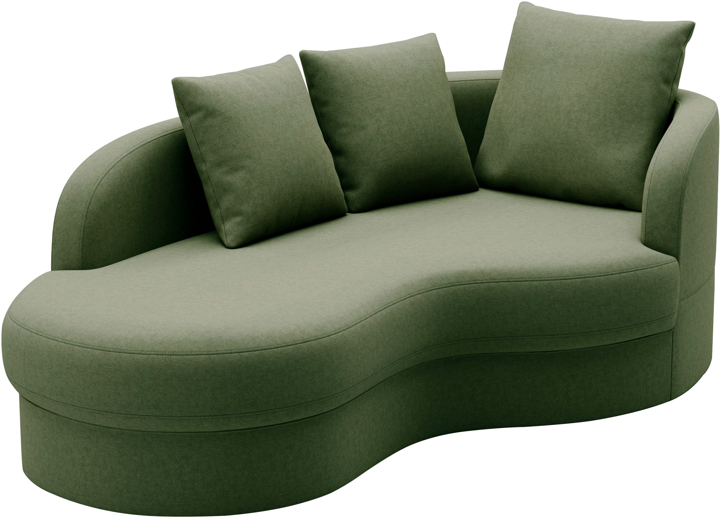 sit&more Récamier Samba moderne organische vorm, inclusief 3 losse rugkussens