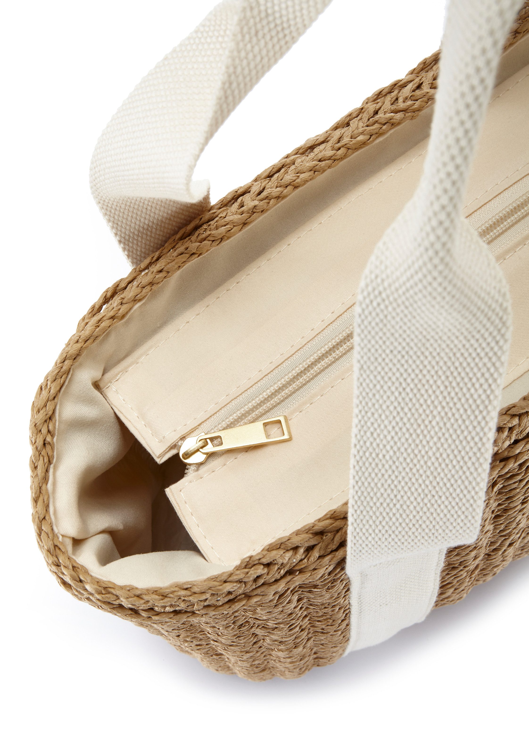 Vivance Shopper Strandtas Schoudertas, mandtas, draagtas, bamboe-look VEGAN