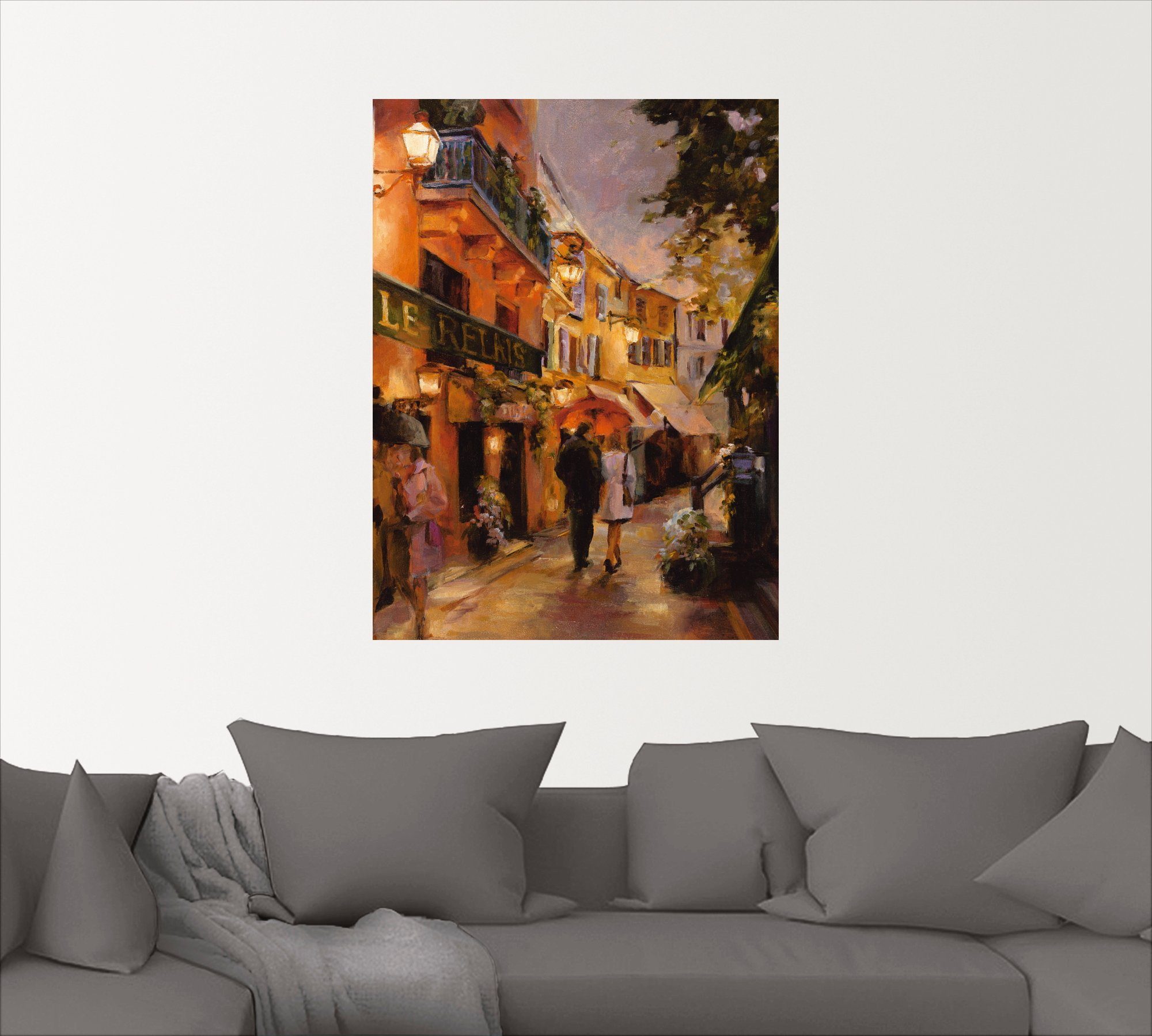Artland Artprint Avond in Parijs I als artprint op linnen, poster, muursticker in verschillende maten