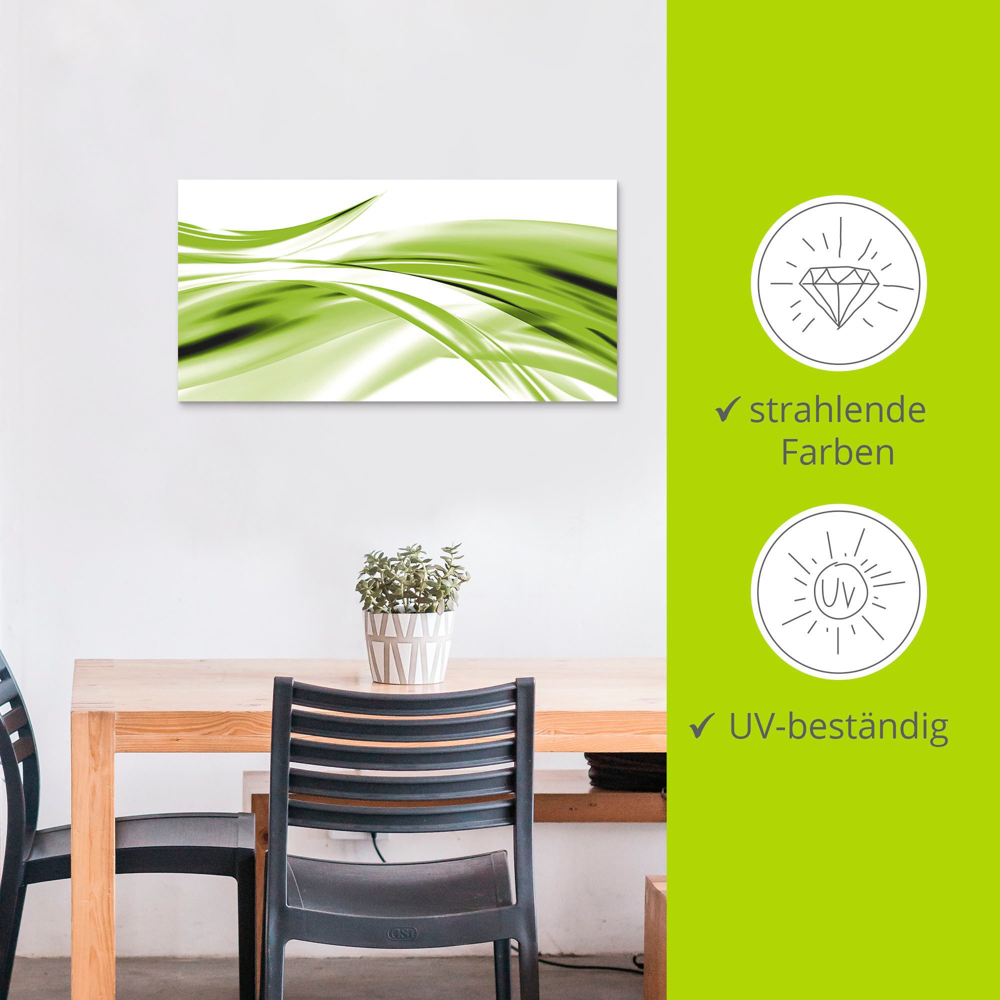 Artland Artprint Mooie golf - abstract als artprint van aluminium, artprint voor buiten, artprint op linnen, poster in verschillende maten. maten