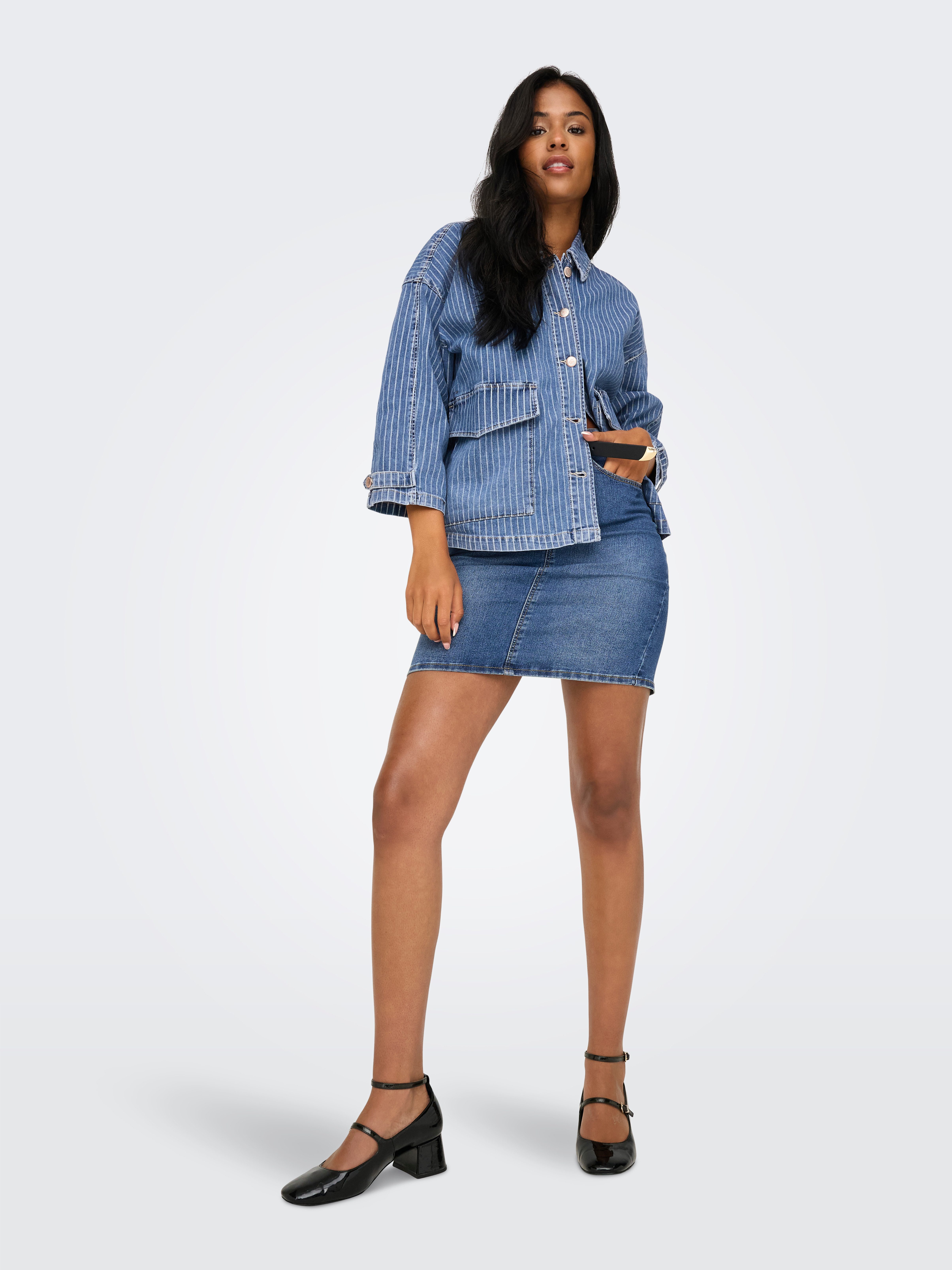 Only Jeans rok ONLWONDER HW DNM SKIRT PIM NOOS