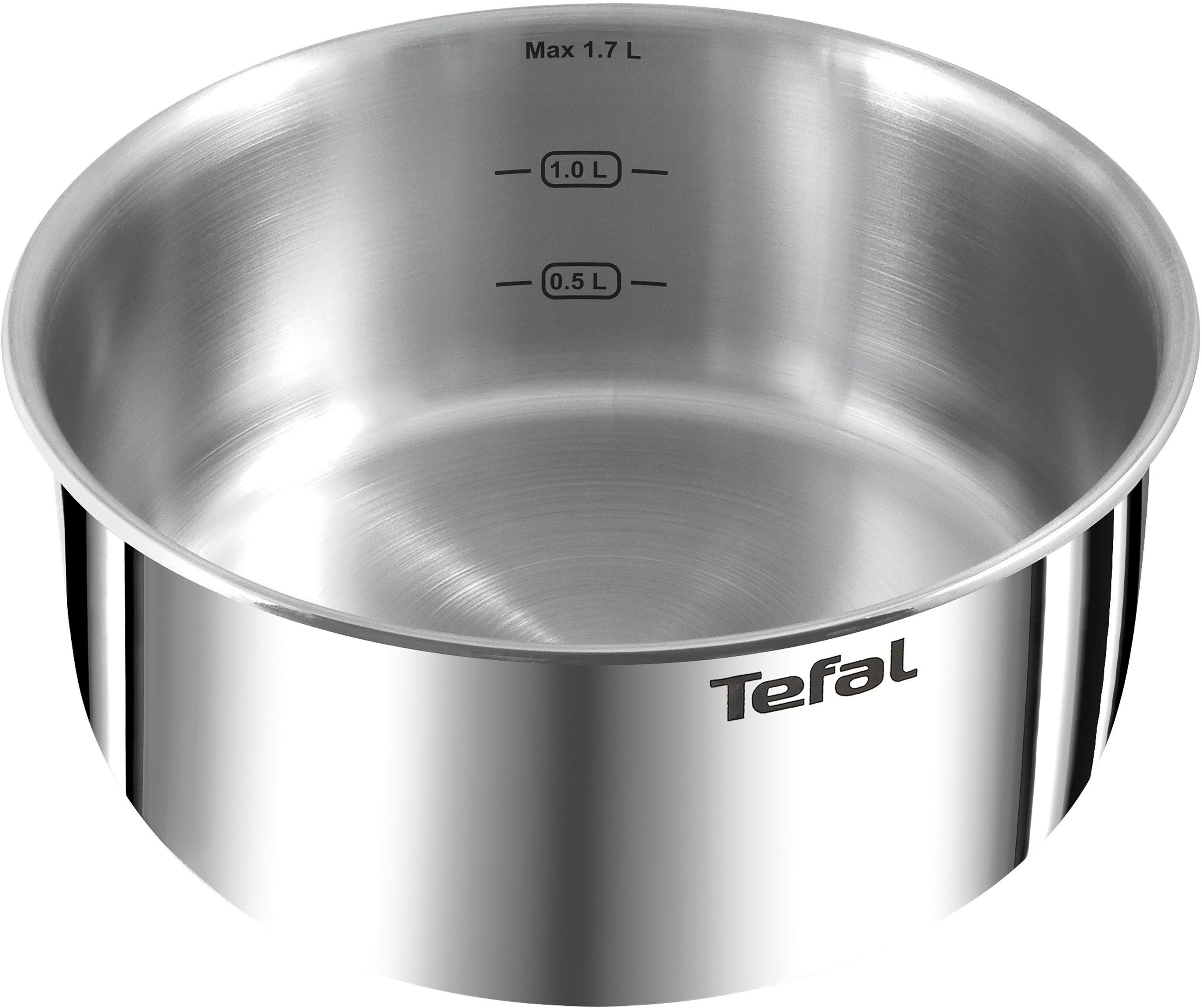 Tefal Pannenset L898S4 Ingenio Preference, kookpan set inductie, stapelbaar, ruimtebesparend (set, 4-delig)