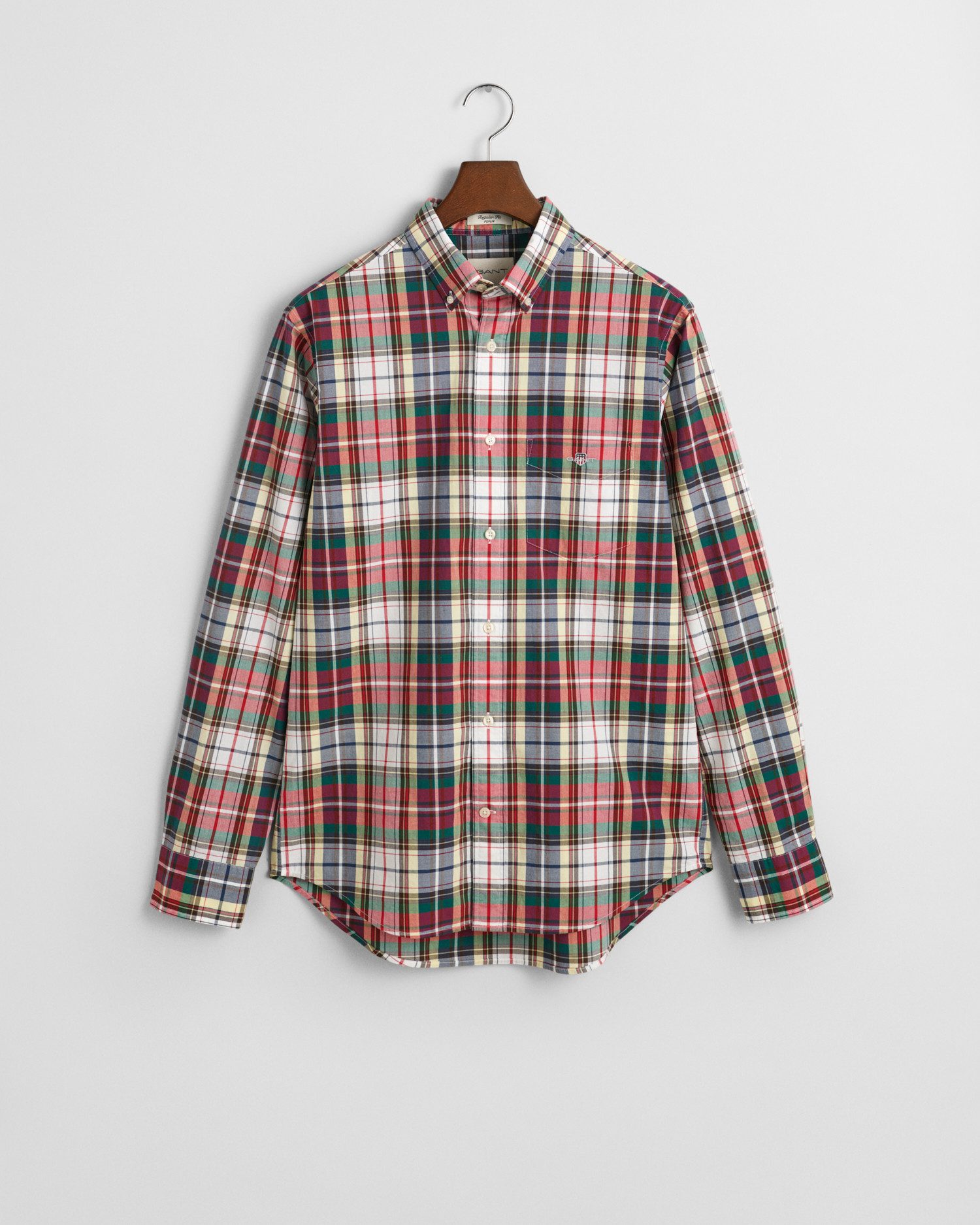 Gant Geruit overhemd REG POPLIN TARTAN CHECK SHIRT Regular fit popeline overhemd met tartan-ruitpatroon