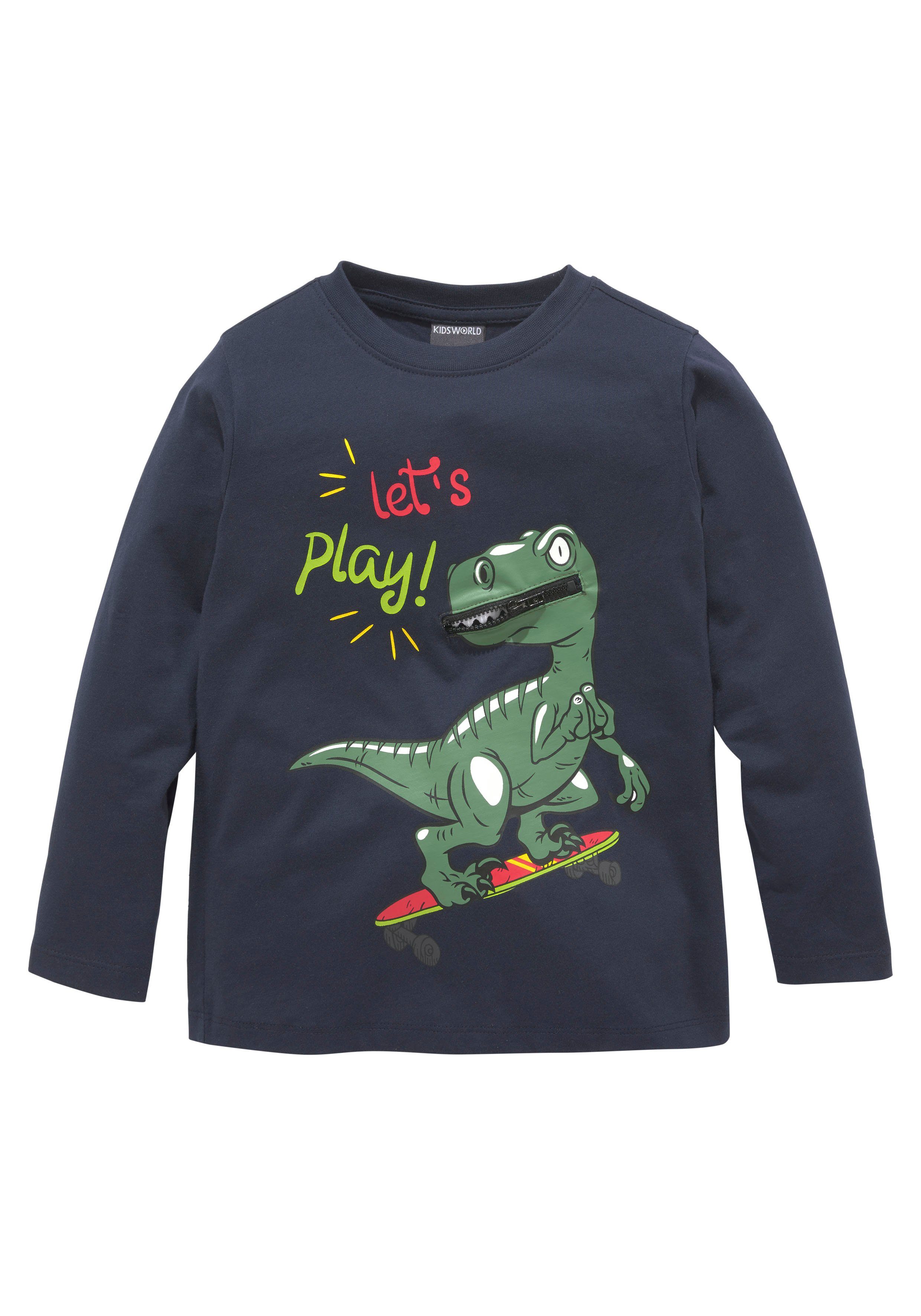 KIDSWORLD Shirt met lange mouwen LET´S PLAY Lange mouwen, basic stijl, van katoen