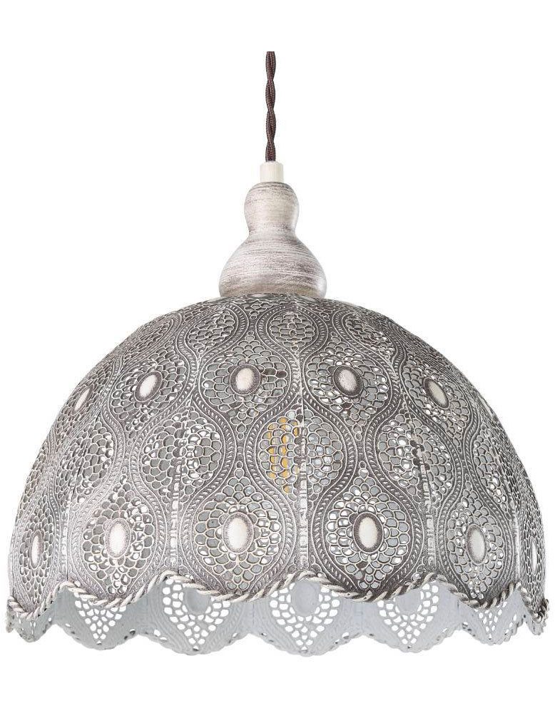 EGLO Hanglamp TALBOT 2 Hanglamp vintage, staal in wit-antiek, eettafel lamp, E27 fitting (1 stuk)