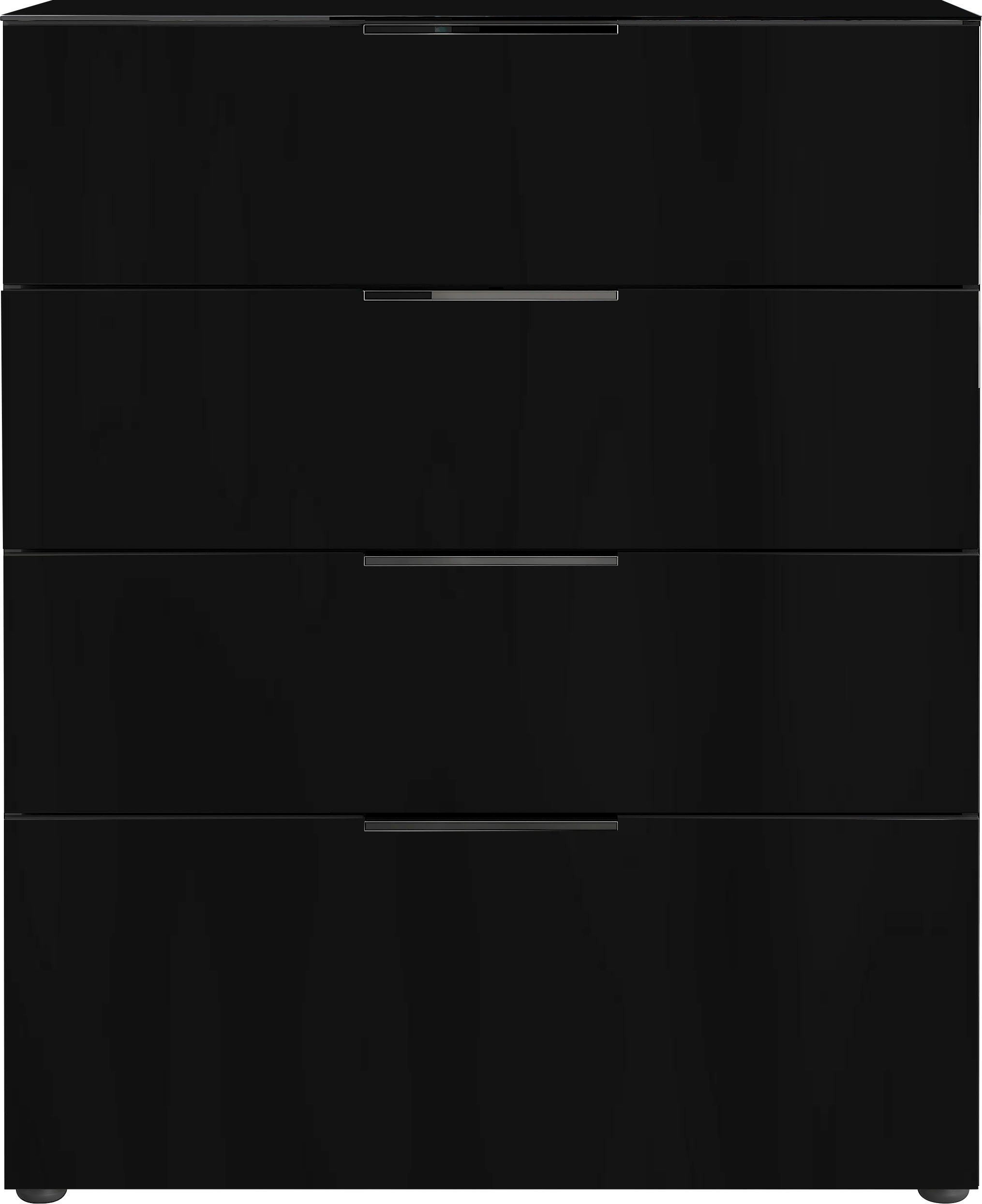 GERMANIA Kast met laden en deuren OAKLAND Breedte 83 cm , fronten en bovenblad met glas-inlay