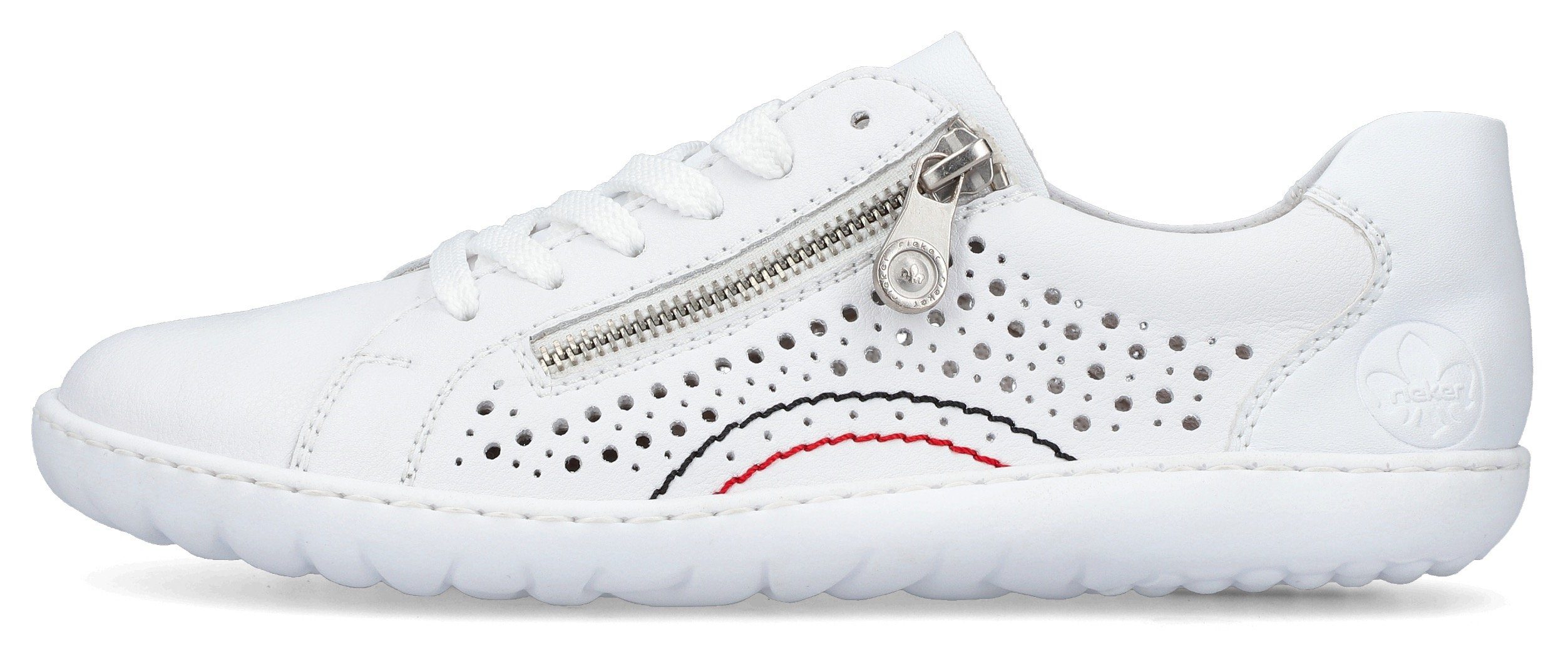Rieker Sneakers met perforatie opzij