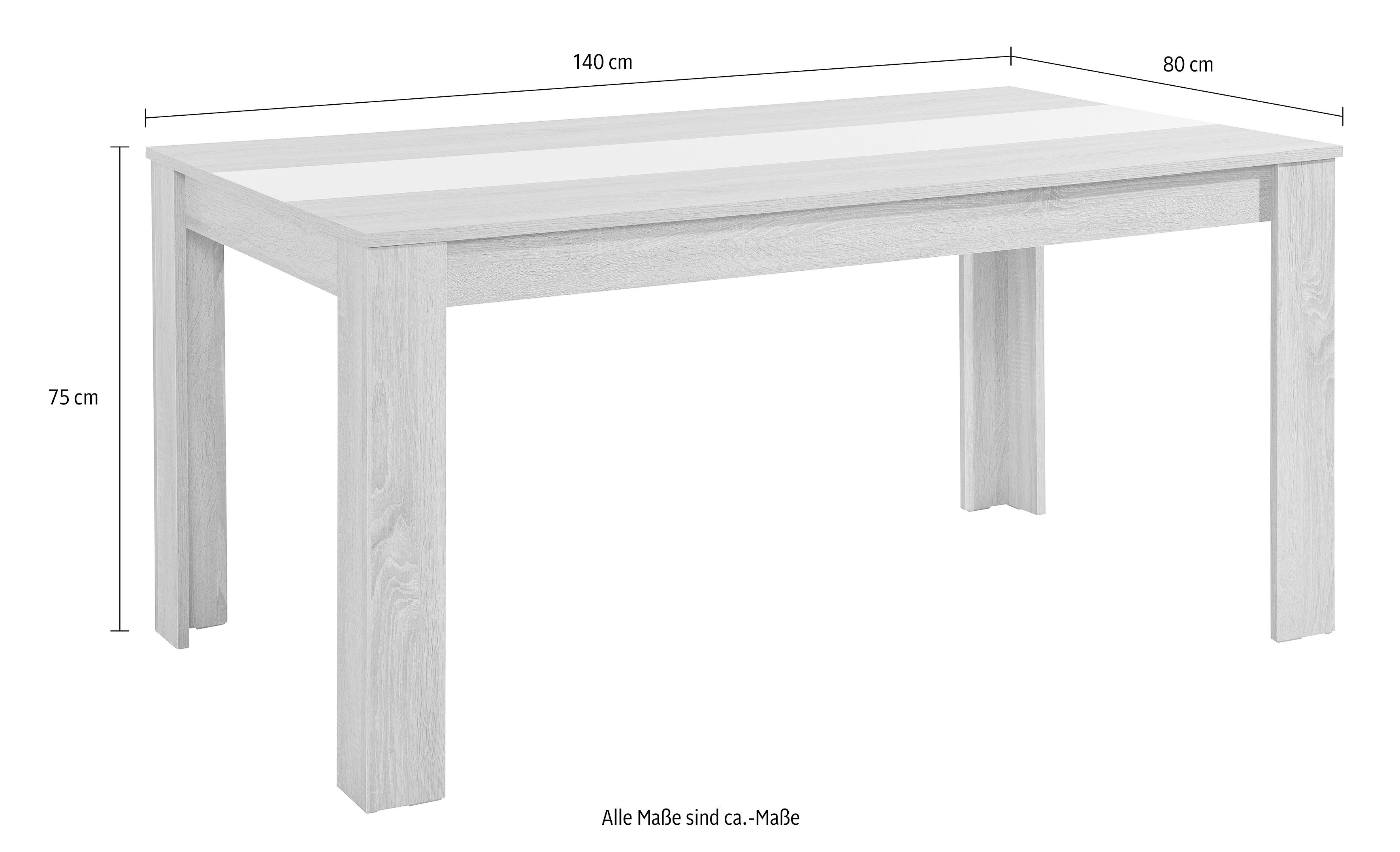 Home affaire Eettafel Pluto Inlegblad keerbaar