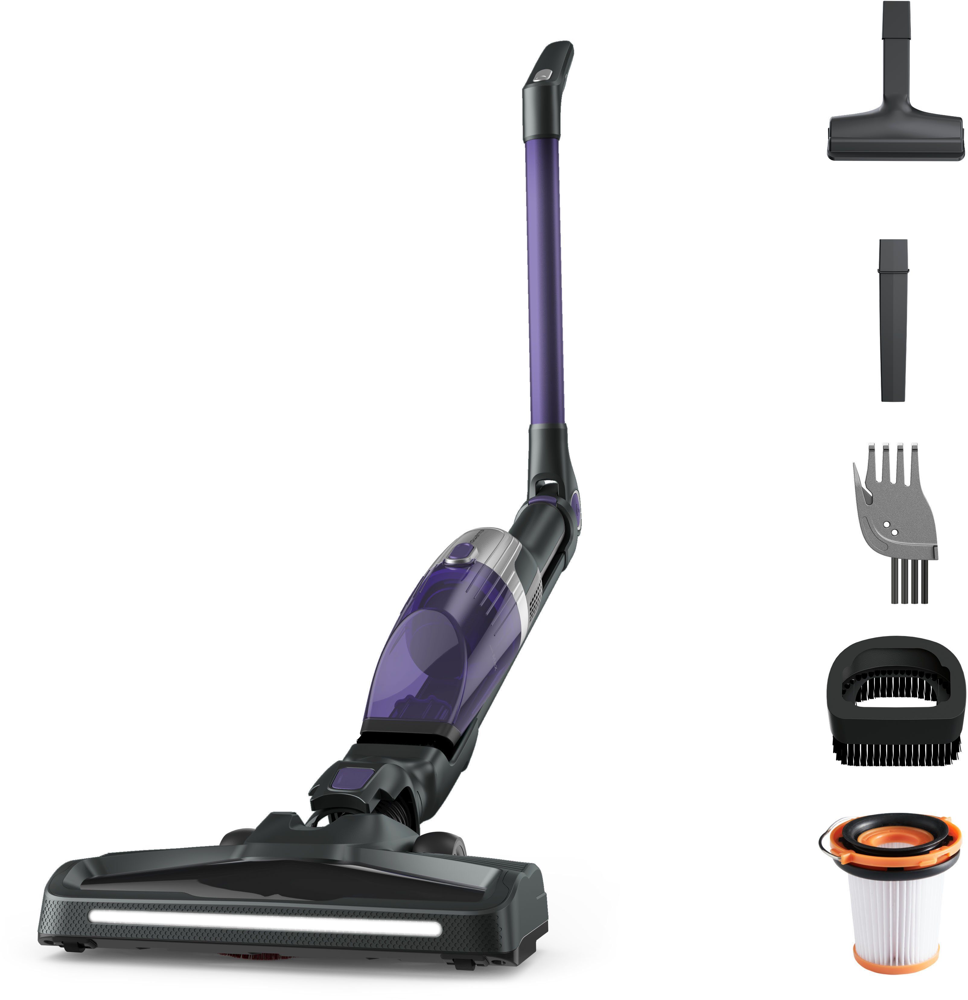 Rowenta Accu-kruimeldief en -stofzuiger RH1238 Xtrem Compact krachtig, vloeroplaadstation, multifunctionele reiniging, flex-gewricht