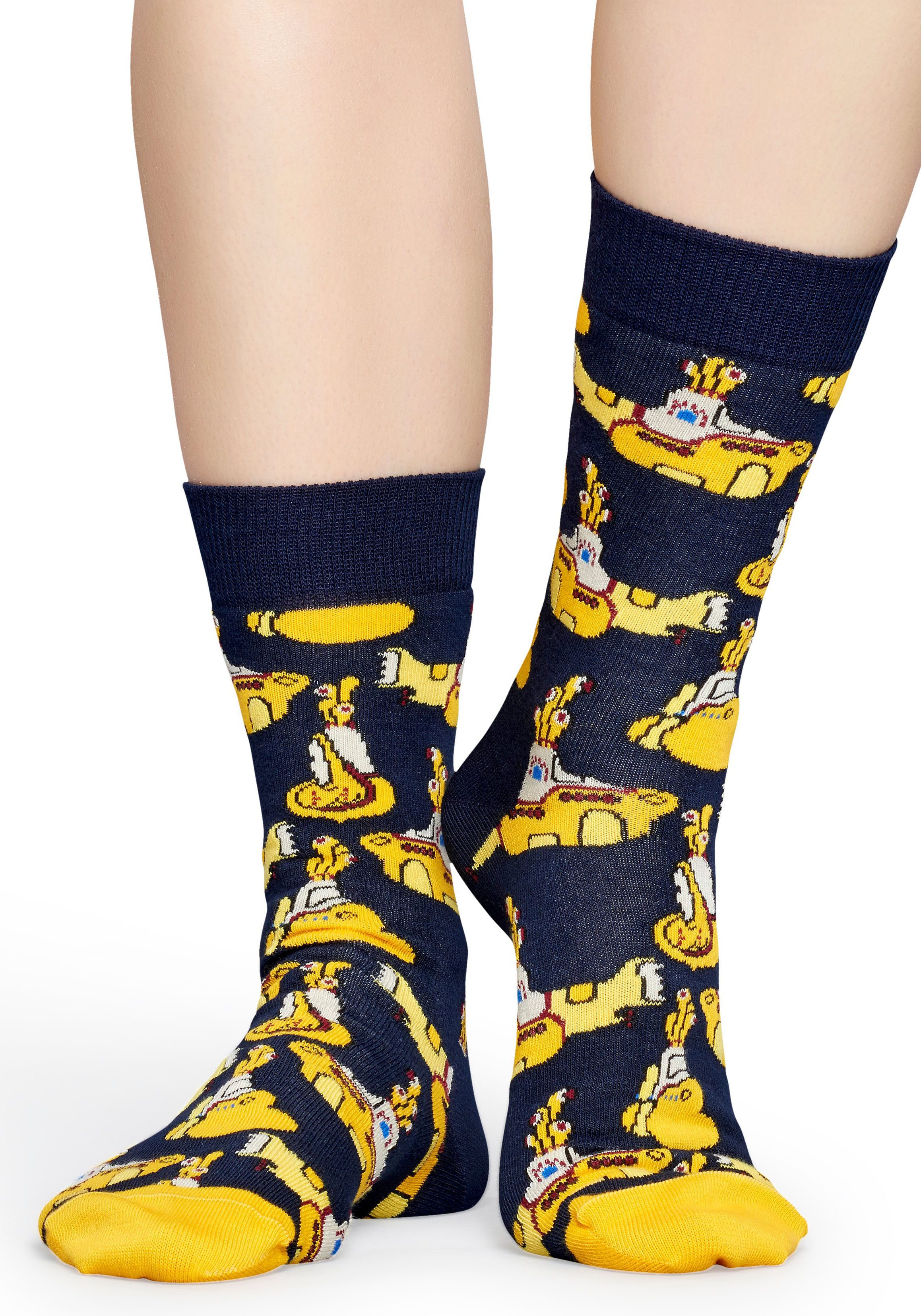 Happy Socks Lange sokken met u-boot-patroon (Set van 2) kinderen sokken maat 36 (40) multicolor