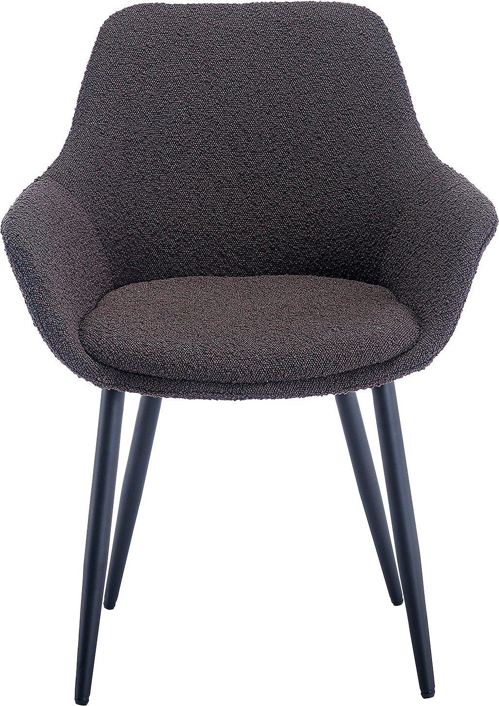 SalesFever Stoel met armleuningen moderne bouclébekleding (set, 2 stuks)