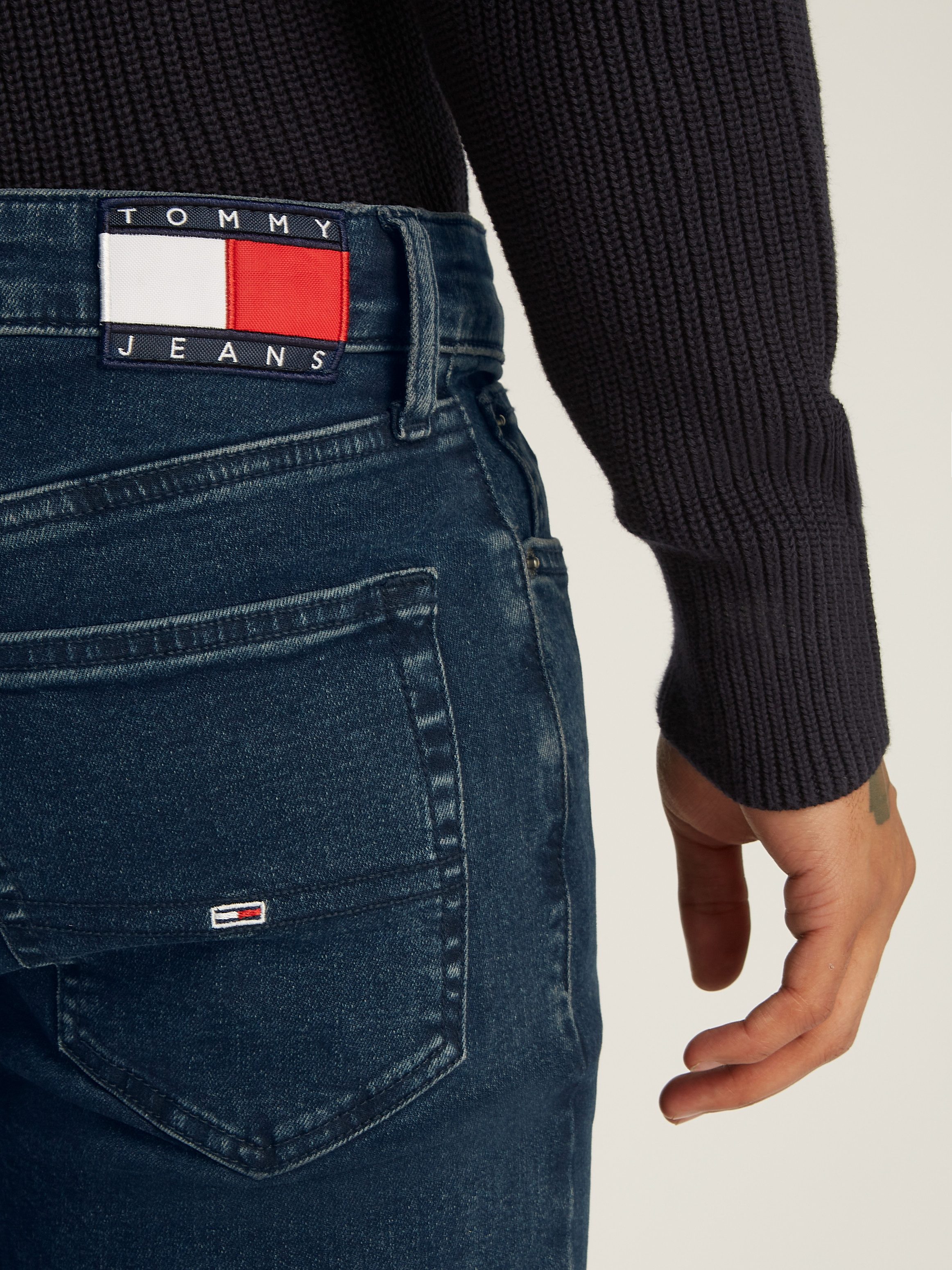 TOMMY JEANS Skinny fit jeans met logoborduursels