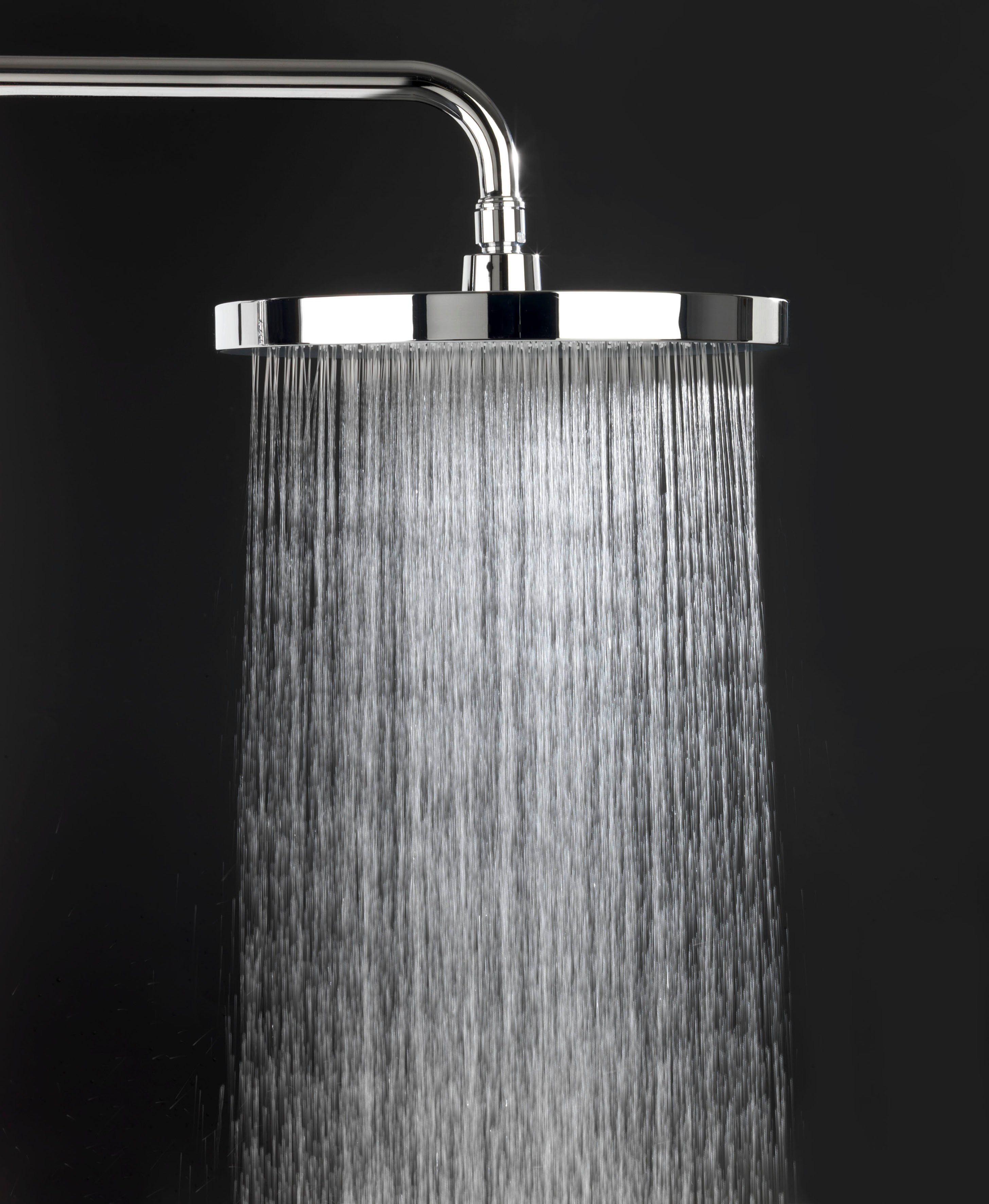 WENKO Douchekop Softwater Chroom/zwart, Ø 26 cm (1-delig)